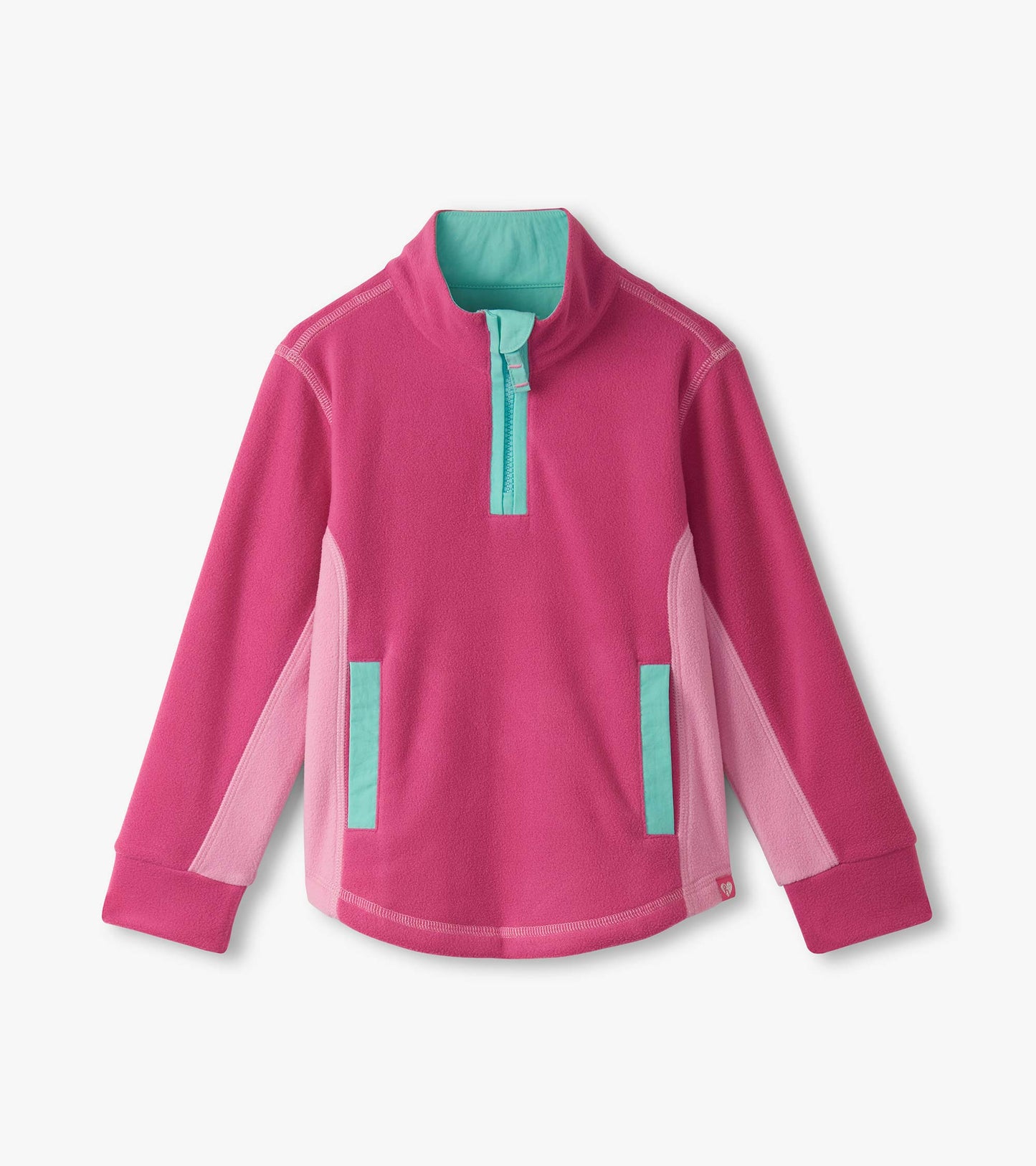 Pull à col montant et glissière au quart – Framboise rosée