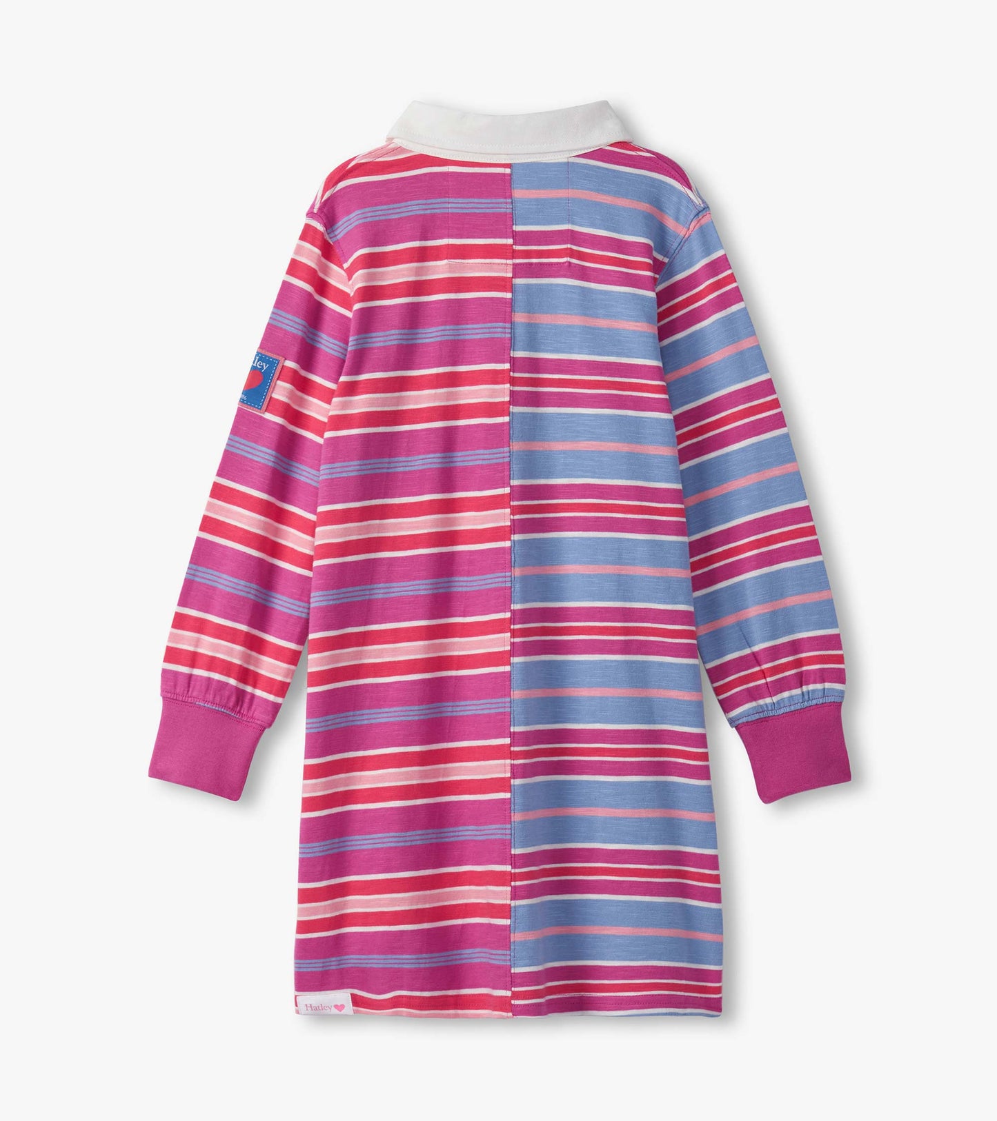 Girls Mixed Stripes Polo Dress