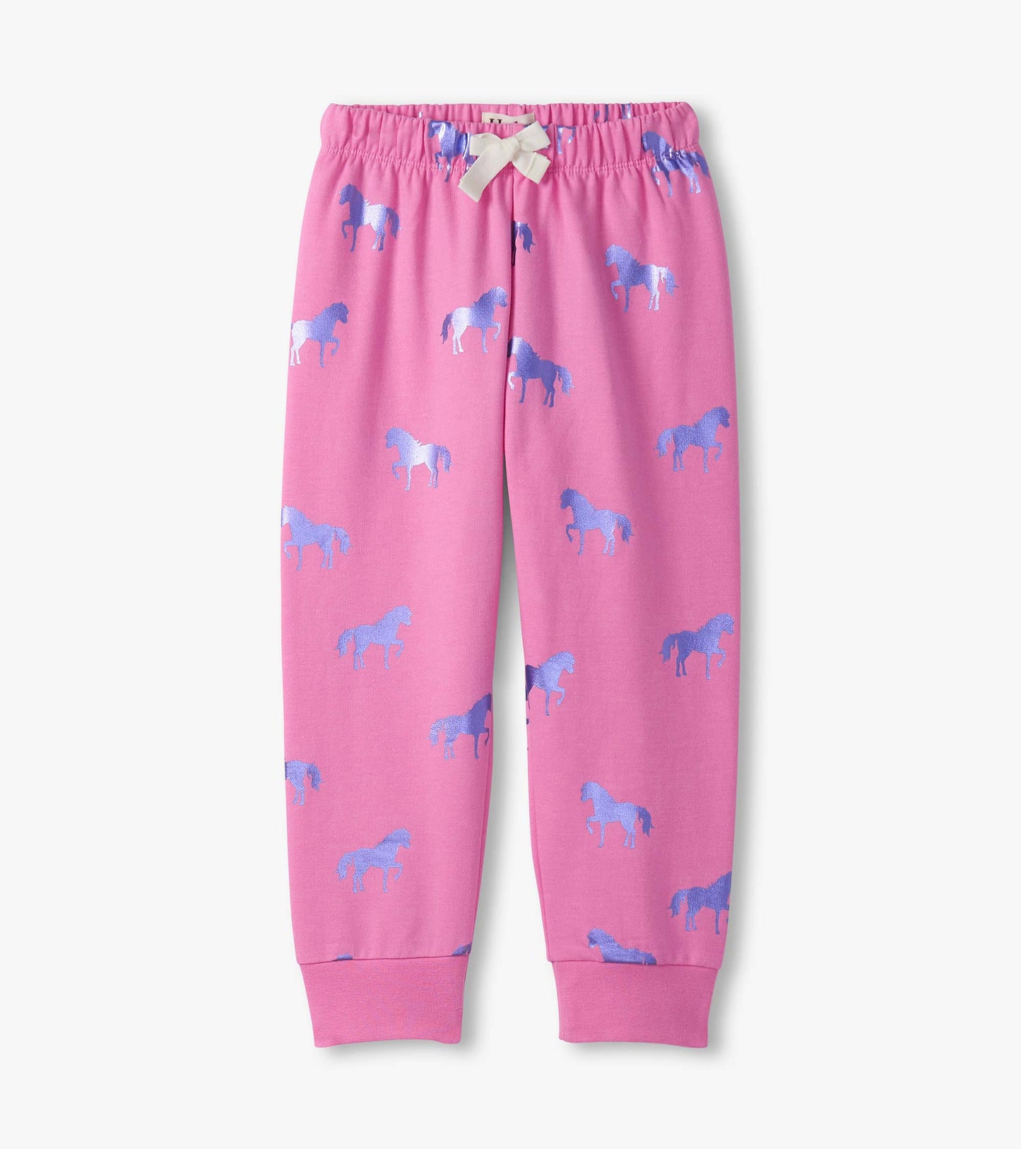 Girls Shimmer Horses Cuffed Track Pants