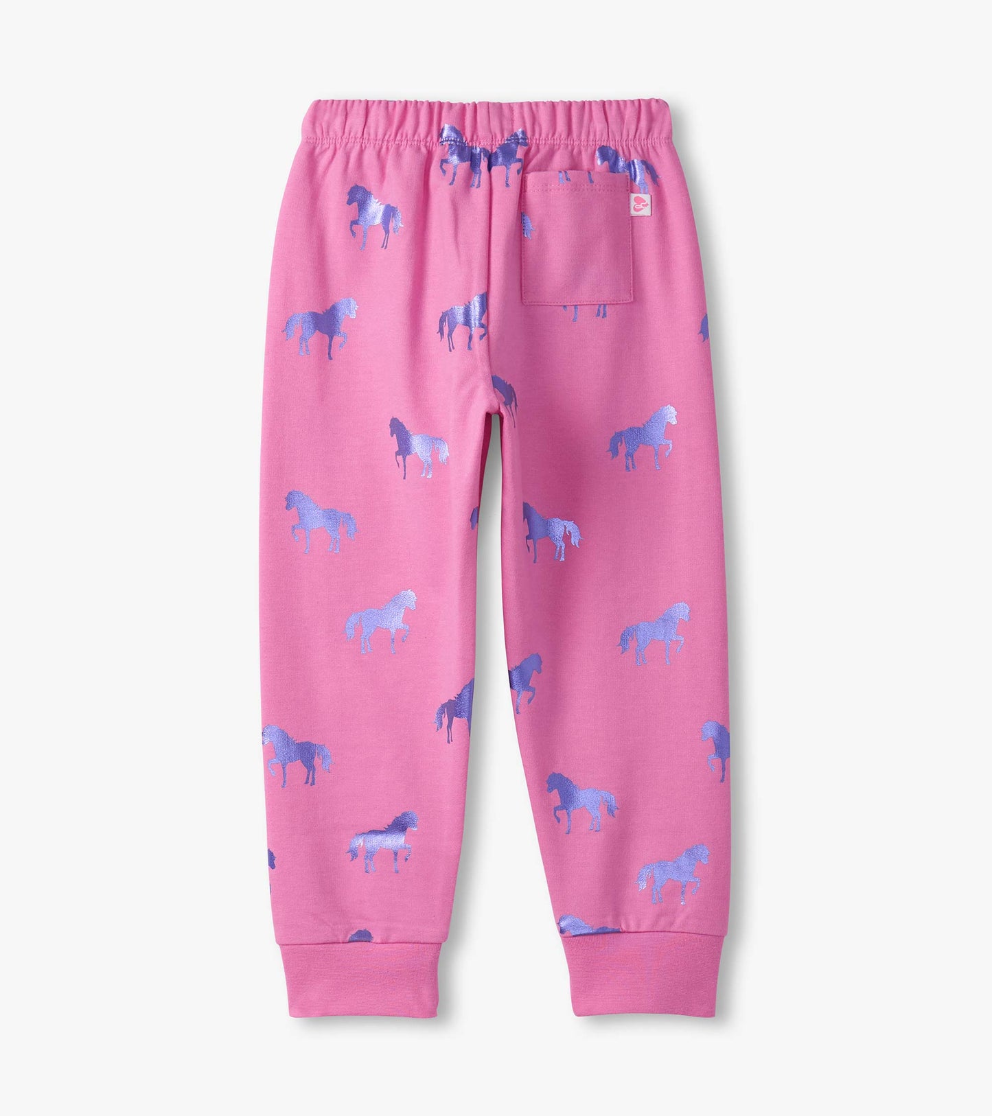 Girls Shimmer Horses Cuffed Track Pants