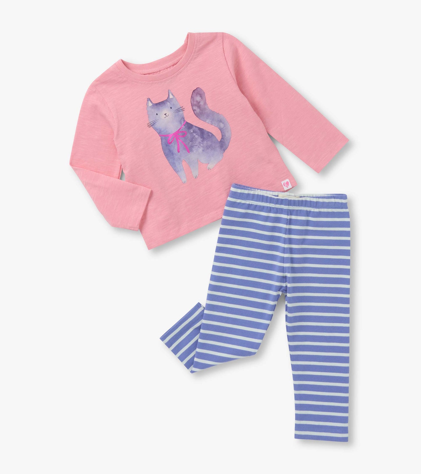 Ensemble de t-shirt à imprimé et legging – Chaton