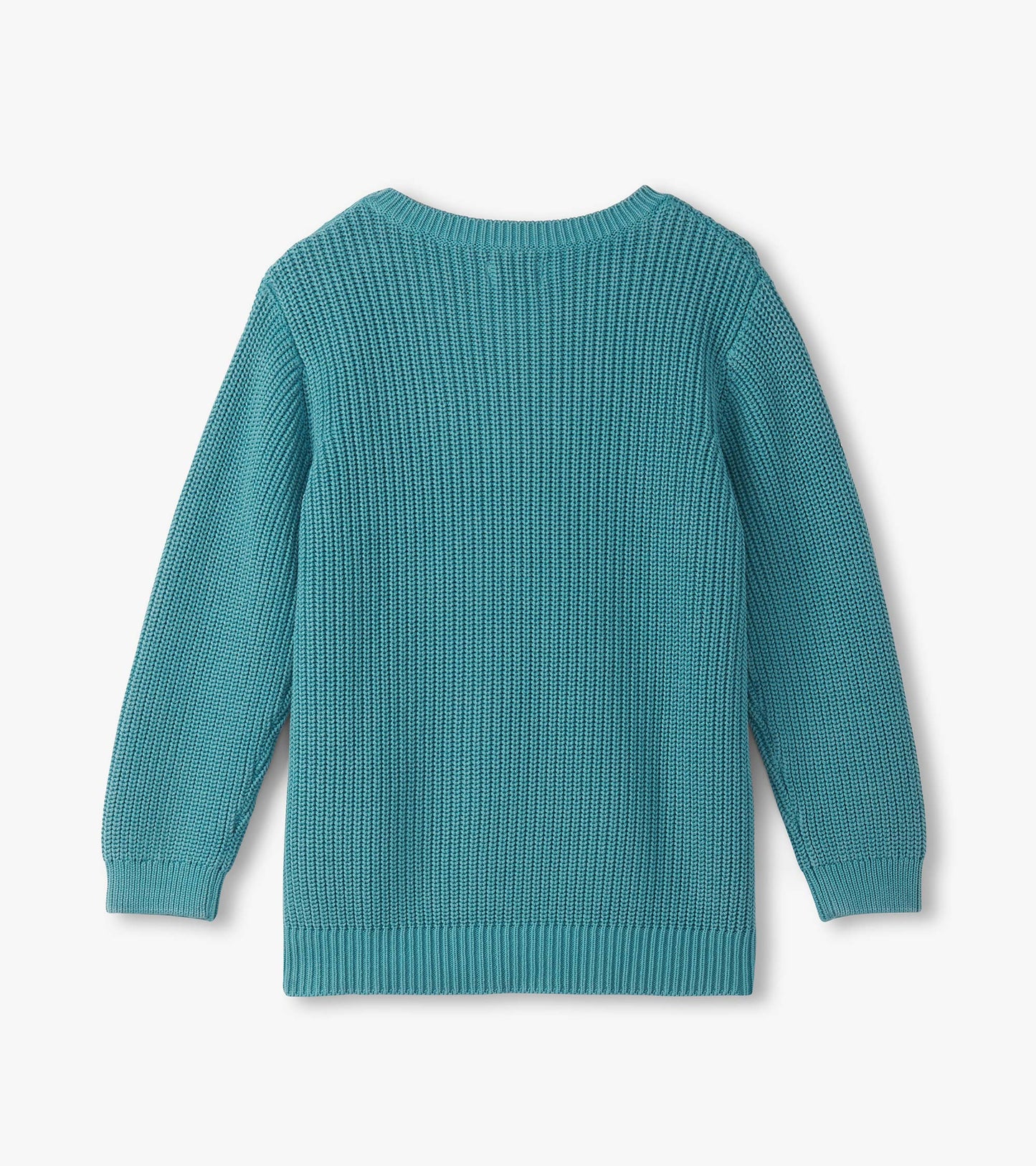 Boys Teal Button Neck Sweater