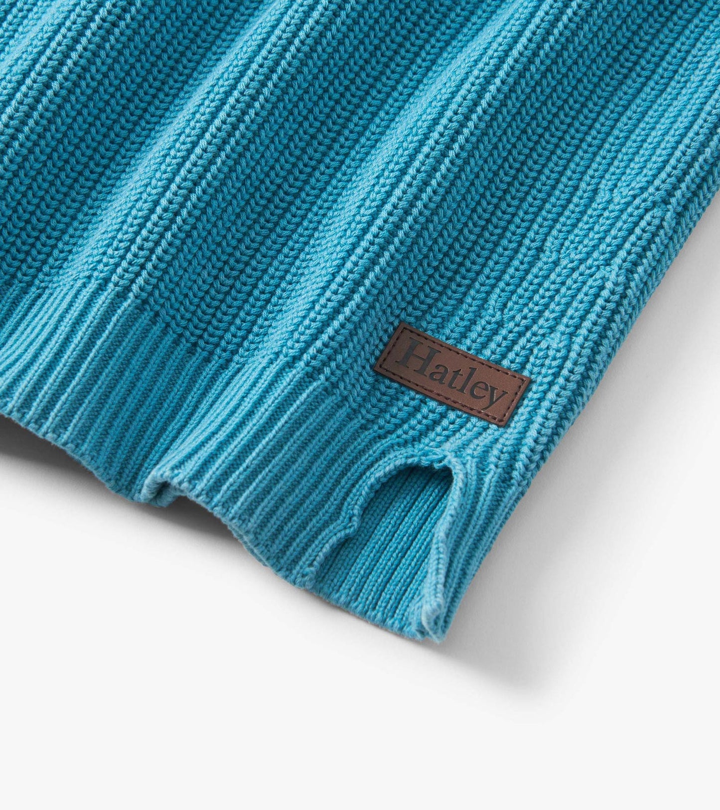 Boys Teal Button Neck Sweater