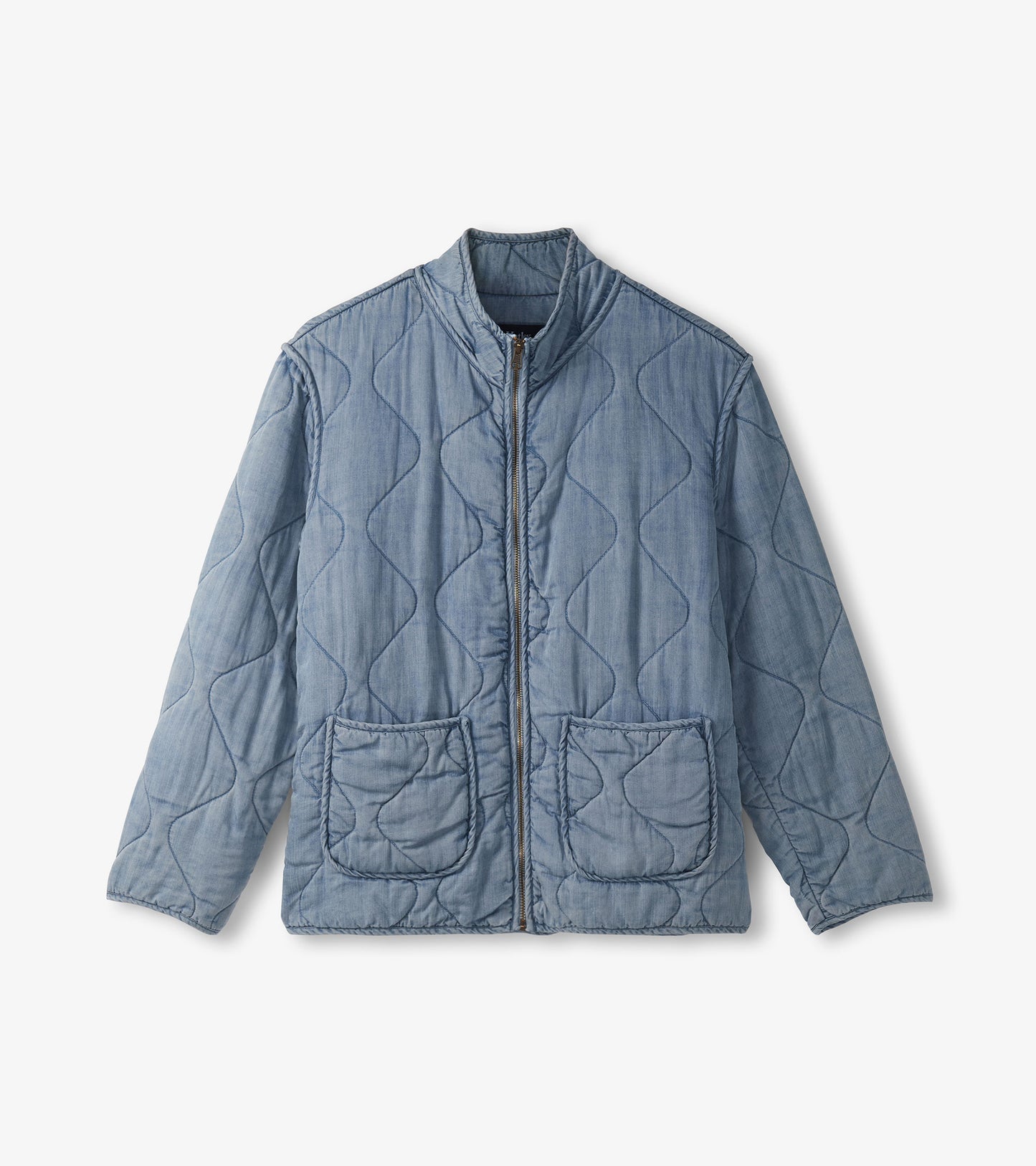 Quilted Tencel Jacket - Washed Blue
