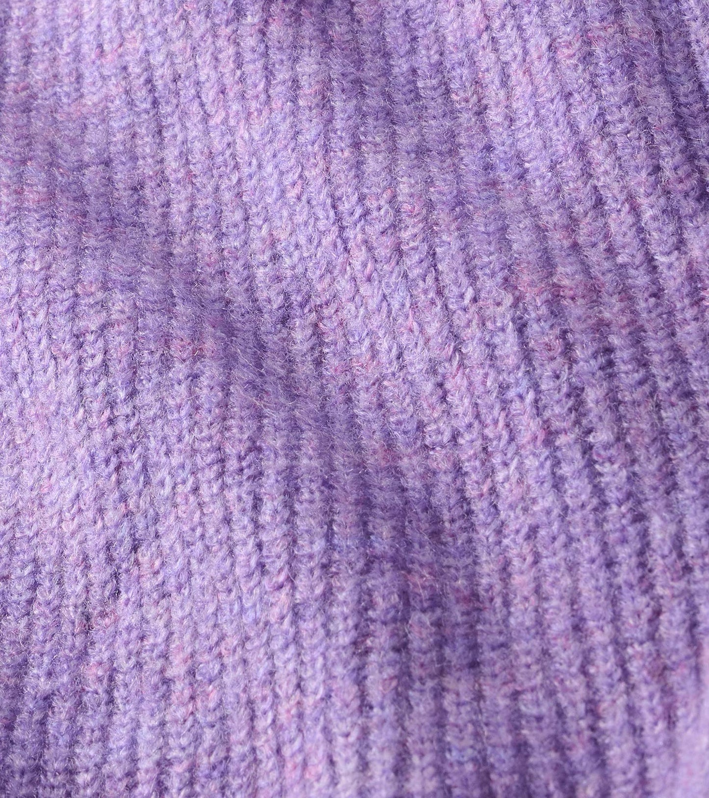 Close-up of lilac melange rib-knit texture on the Iris Sweater Dress