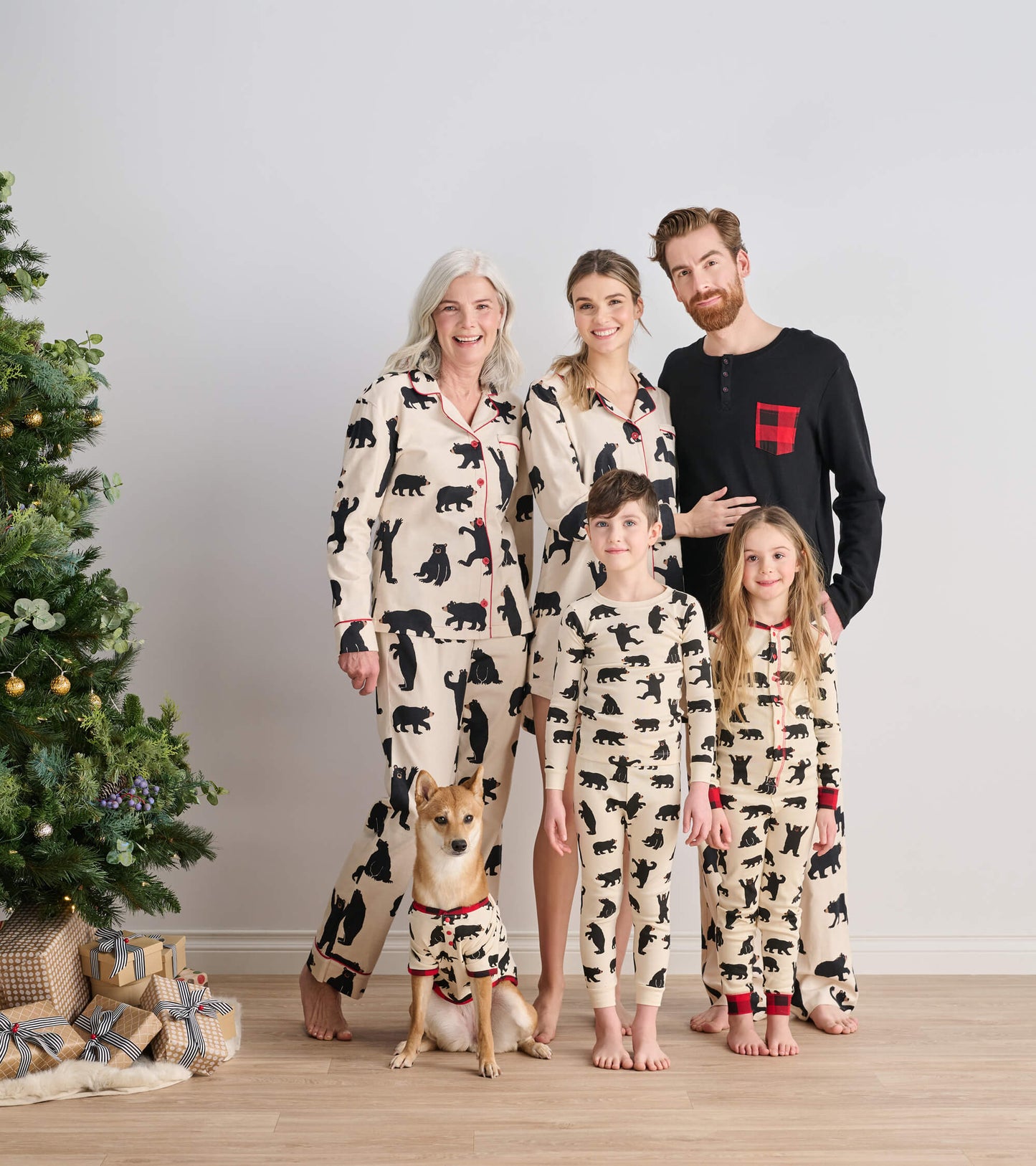 Black Bears Kids Pajama Set