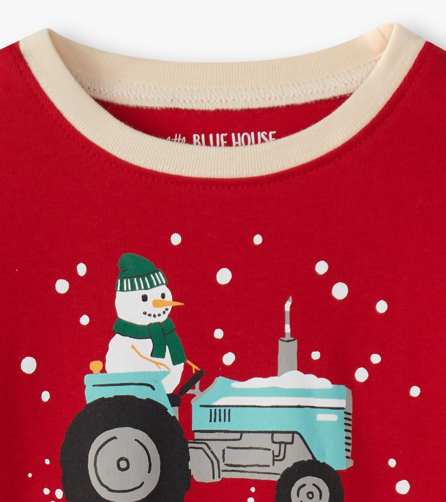 Kids Christmas Tree Farm Appliqué Pajama Set