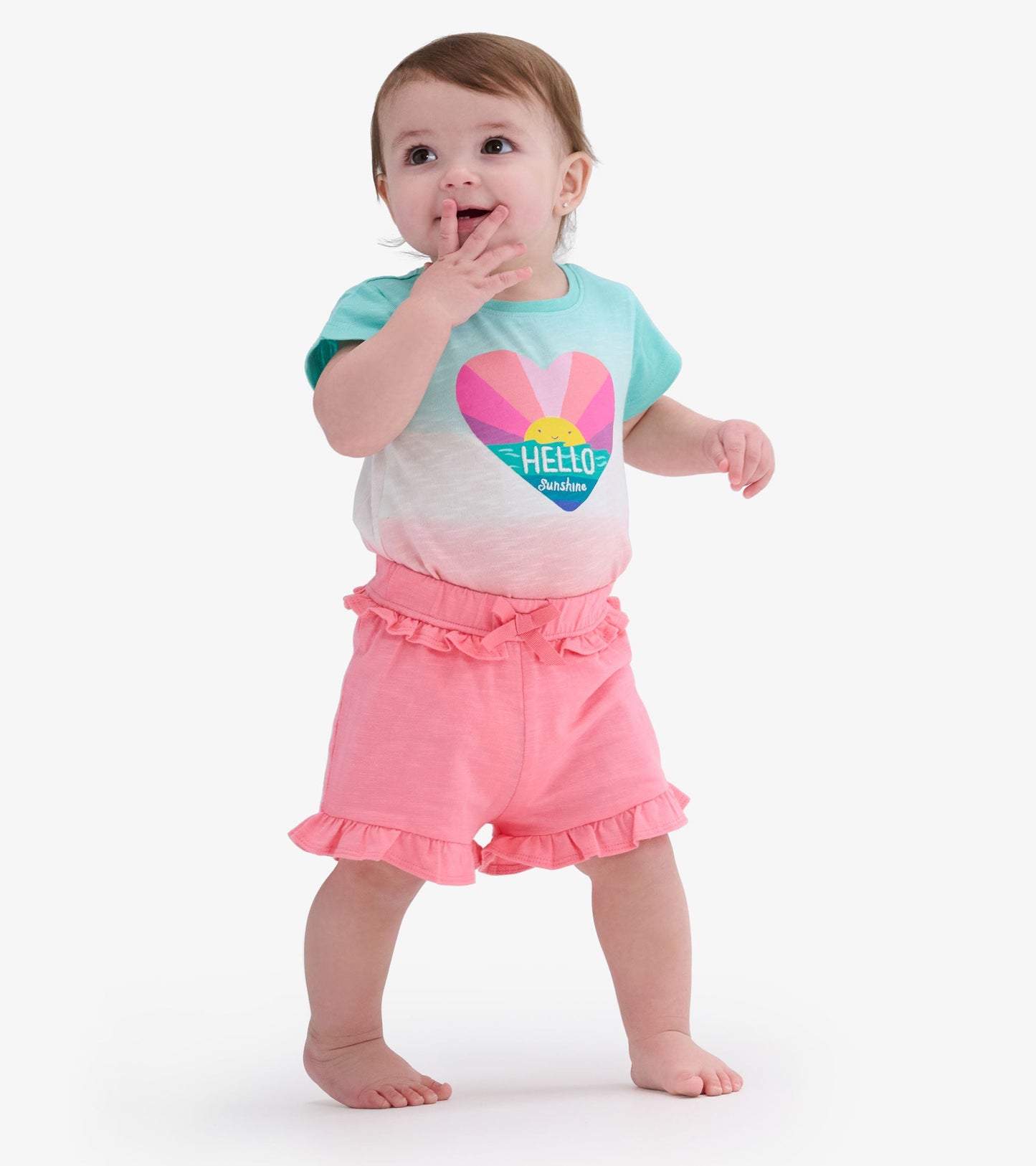 Short à volants pour tout-petit – Rose