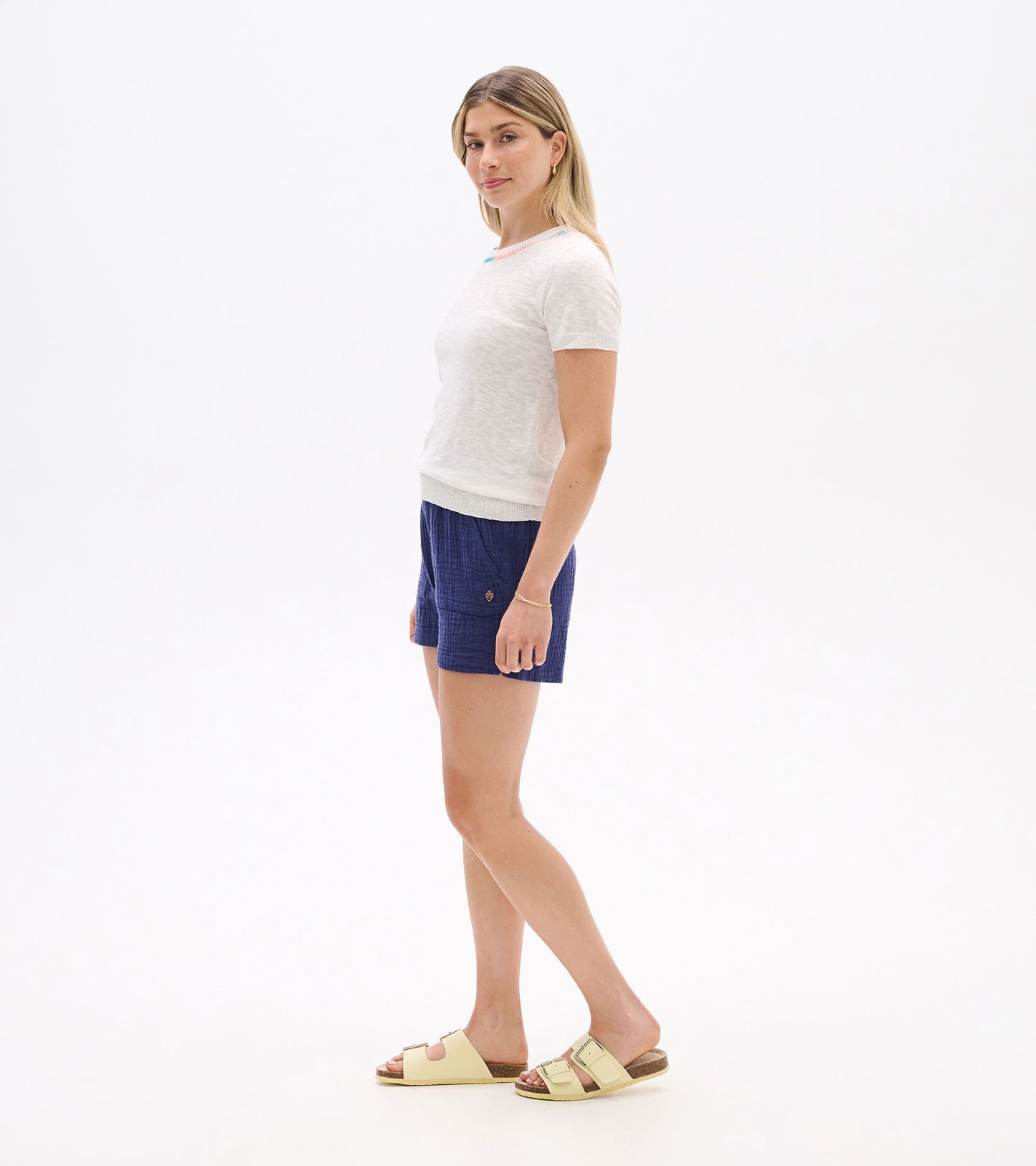 T-shirt en tricot Simone – Blanc