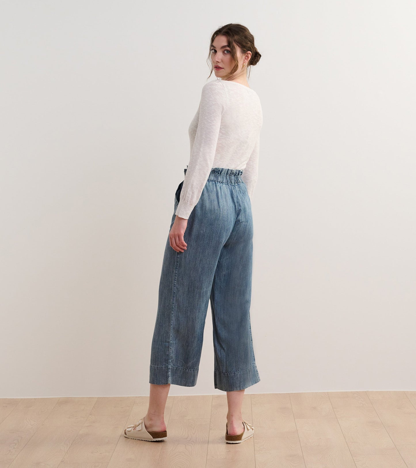 3/4 Sleeve Knit Breton - White