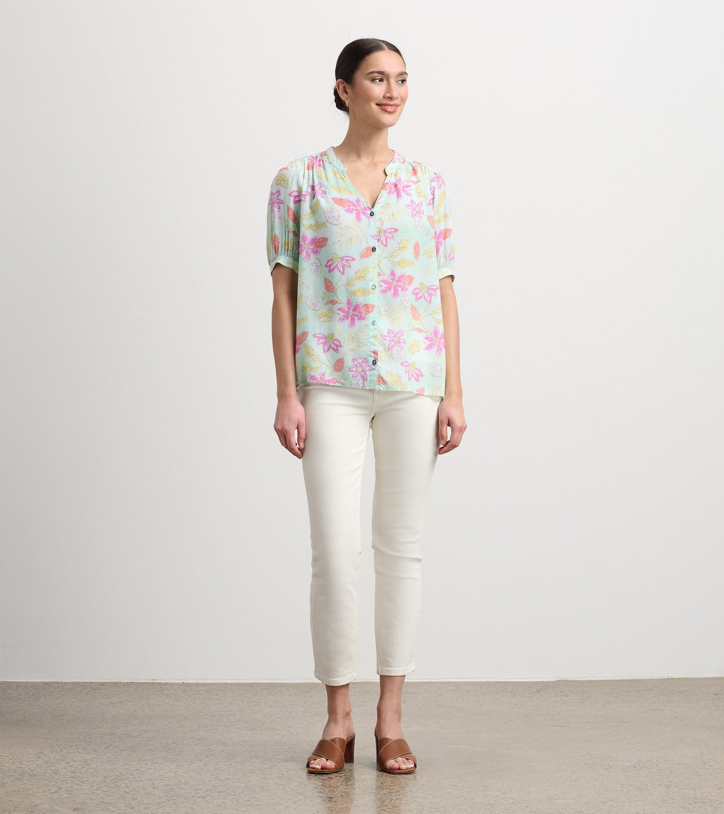 Ivy Blouse - Distressed Floral
