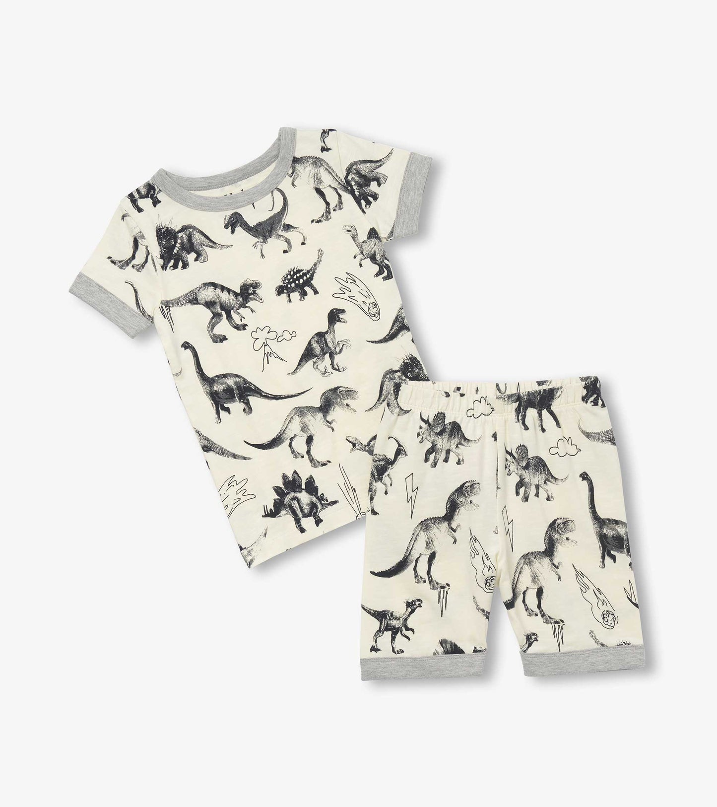 Pyjama court en coton extensible – Extinction des dinosaures