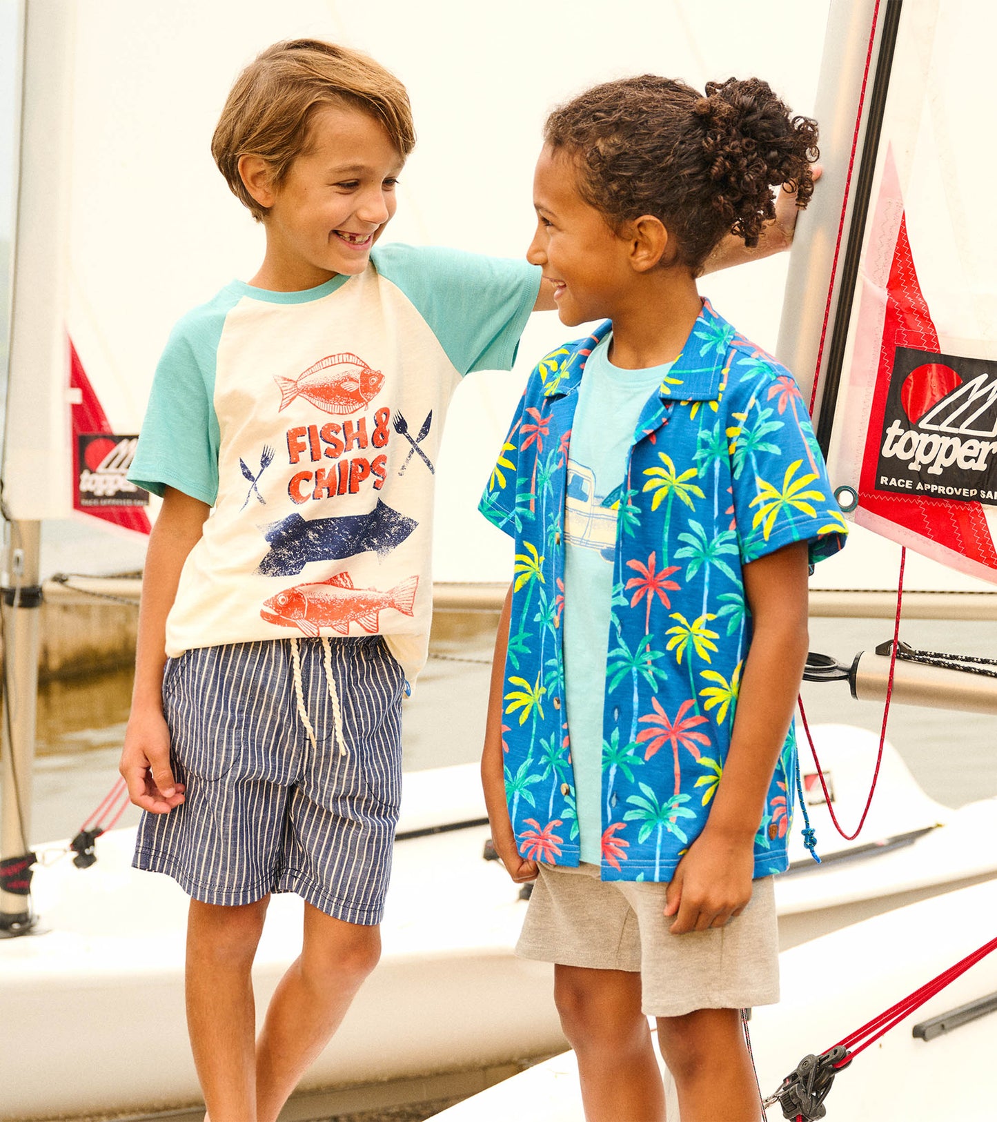 Boys Fish & Chips Raglan T-Shirt