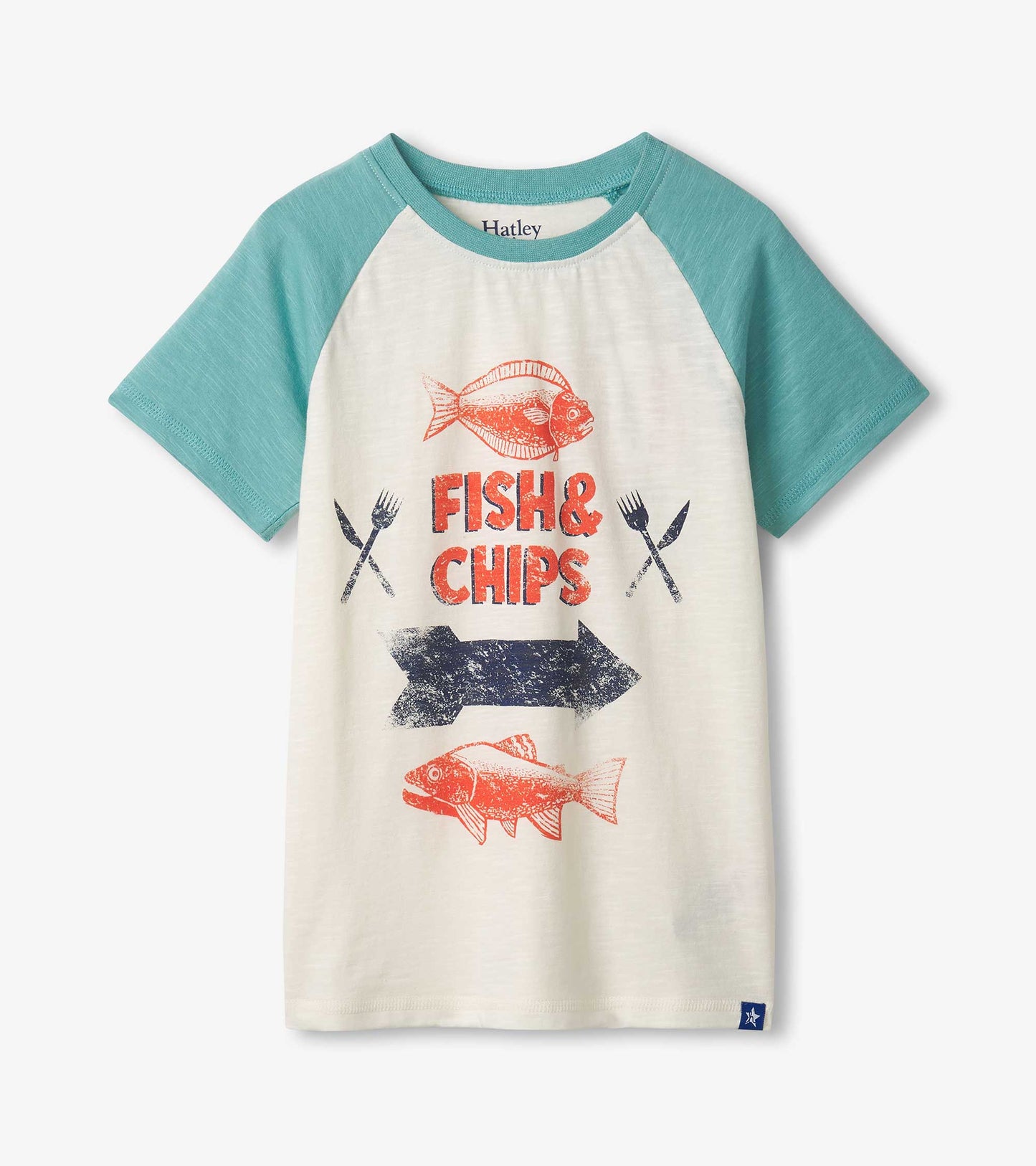 Boys Fish & Chips Raglan T-Shirt