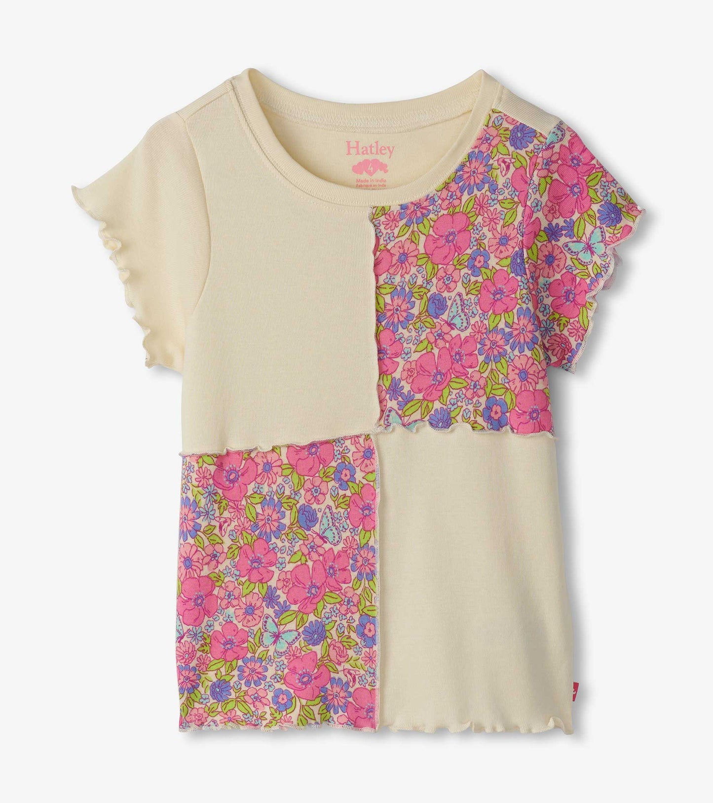 T-shirt patchwork – Fleurs stylées