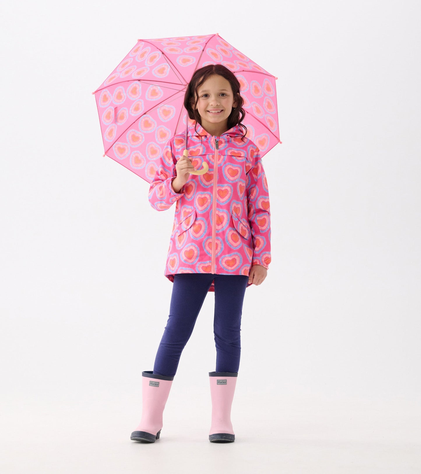Kids Glowing Hearts Umbrella