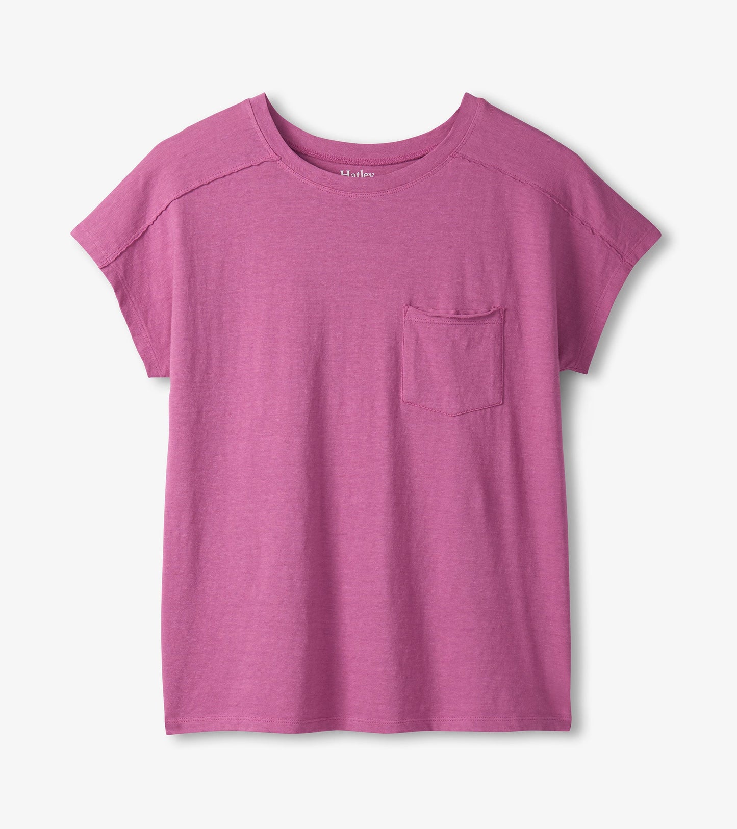 T-shirt ample à poche – Orchidée