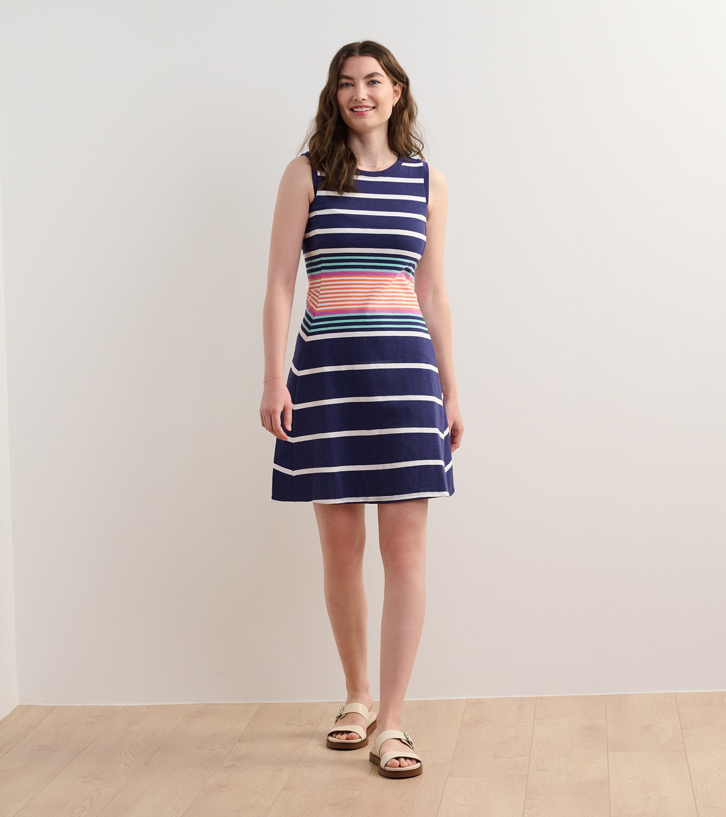 Robe Sarah – Rayures du soir