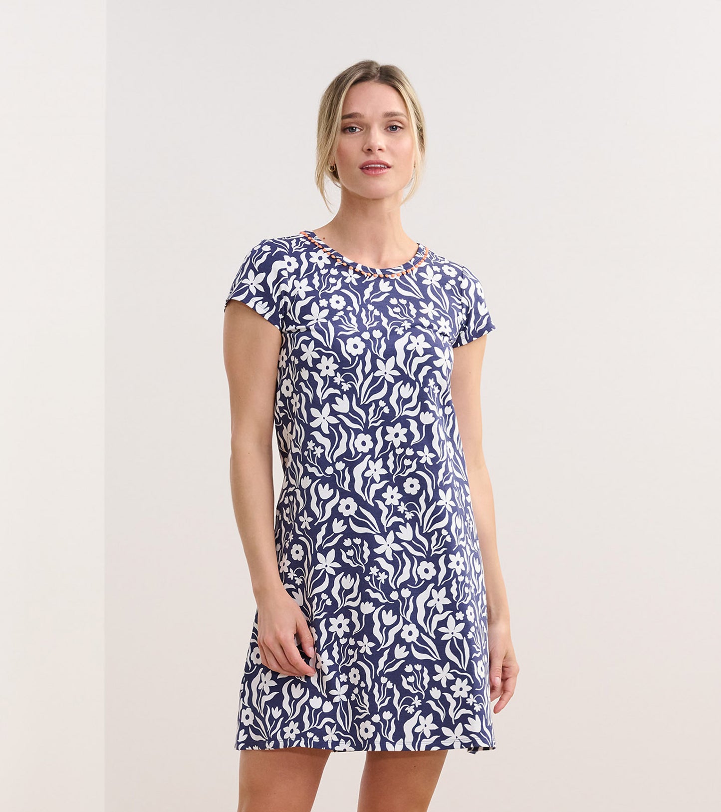 Cici A-Line Dress - Wavy Flowers