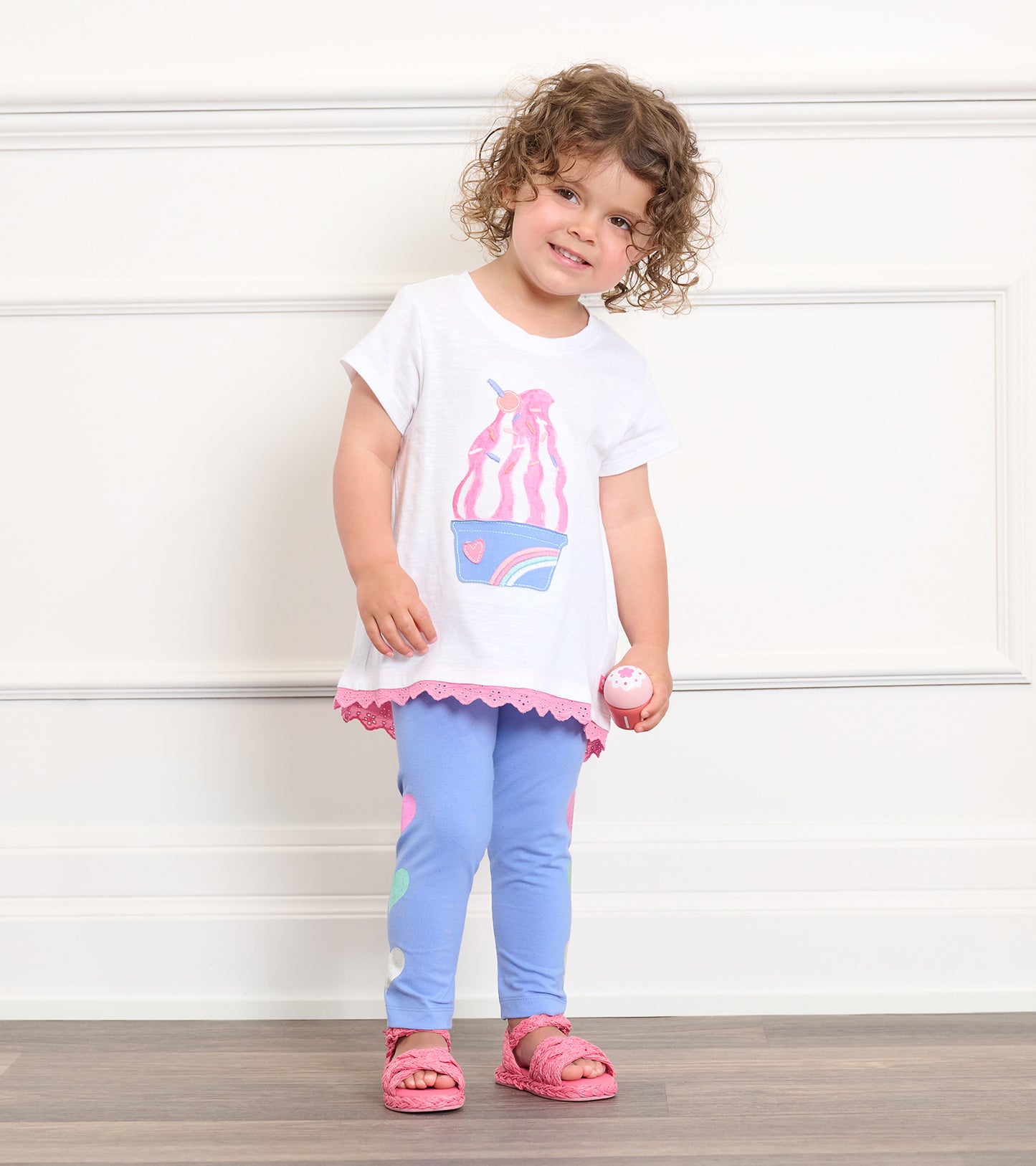 T-shirt à bordure à œillets pour bébé et bambin – Coupe glacée