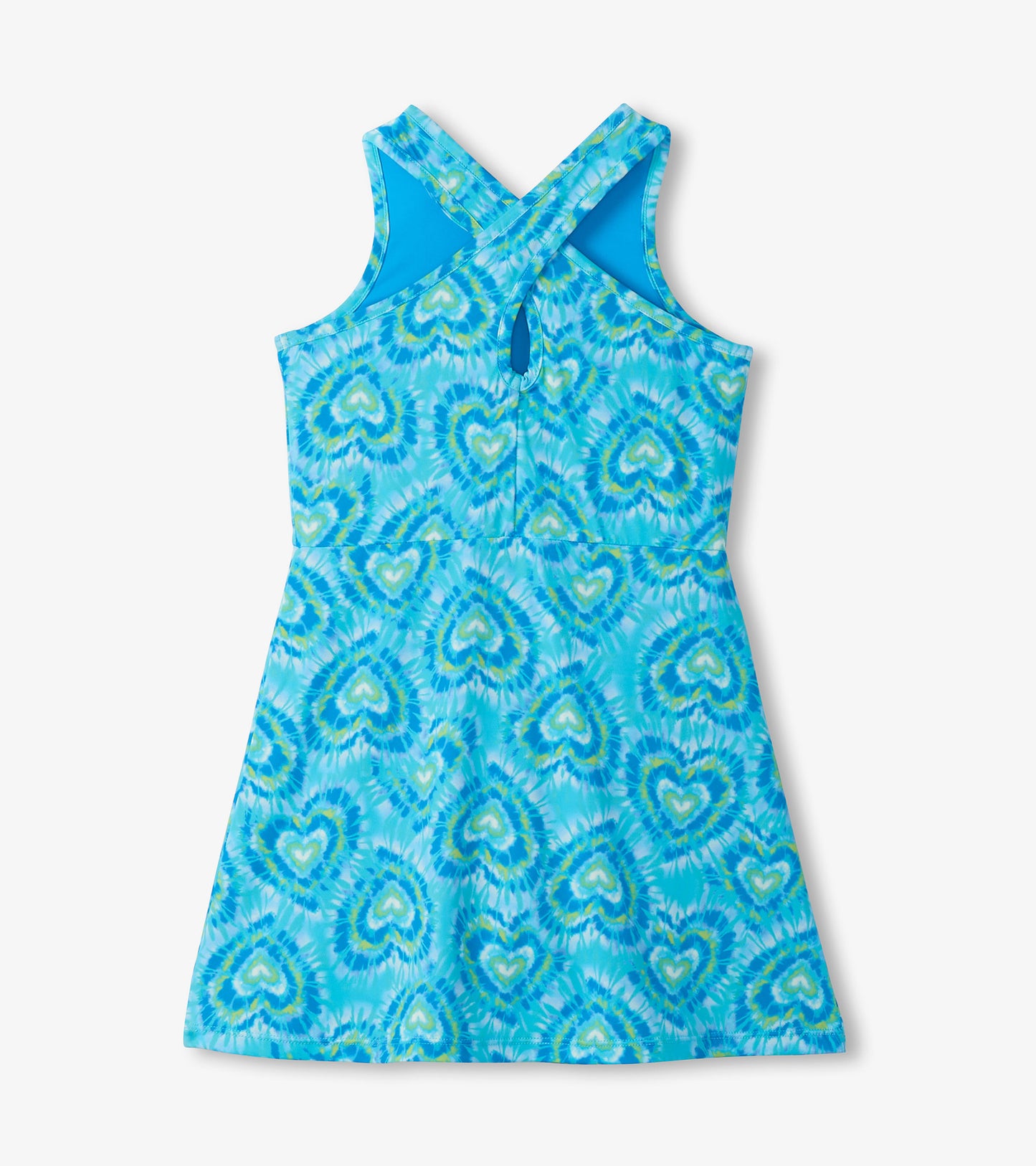 Robe trapèze sport – Bonbons en cœur bleus