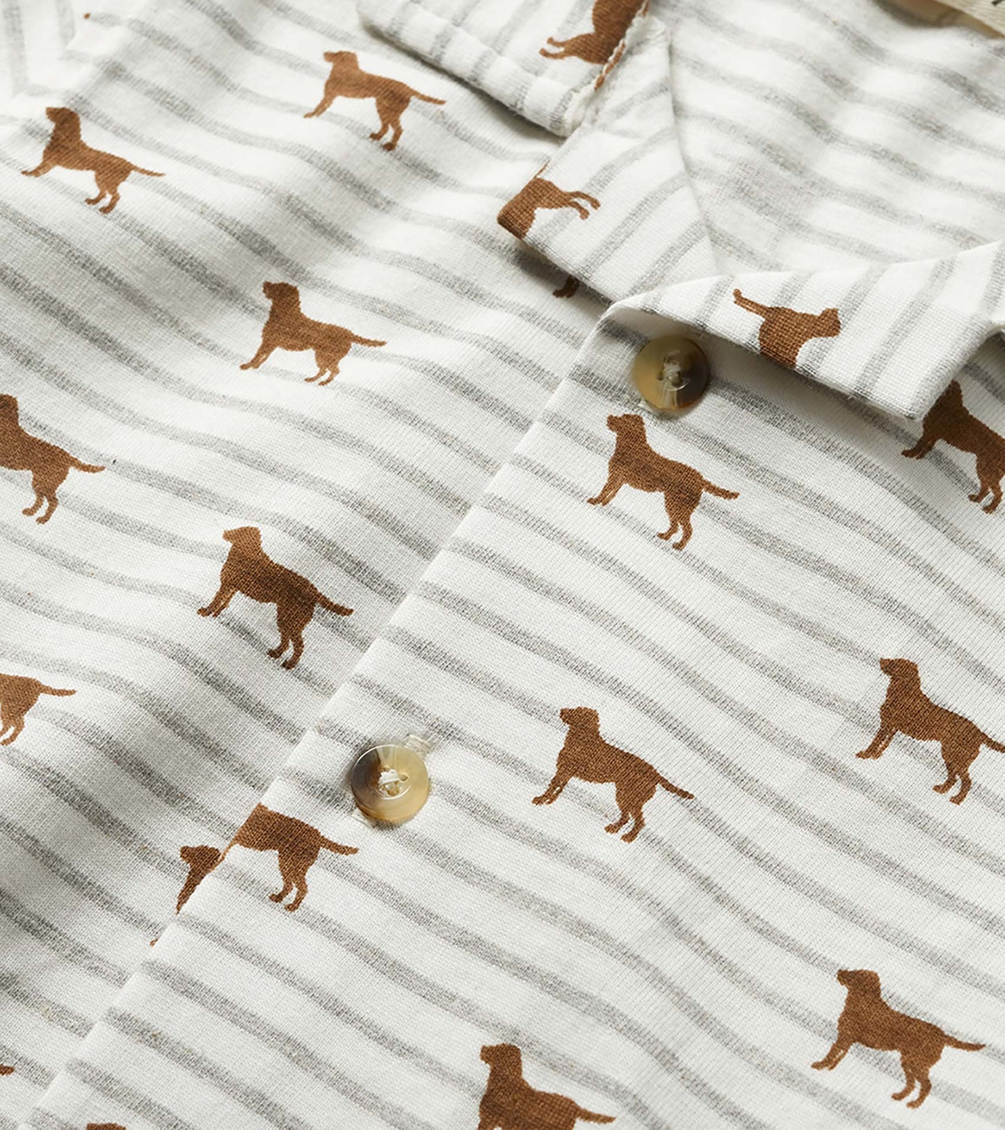 Chemise boutonnée en jersey – Petits chiots