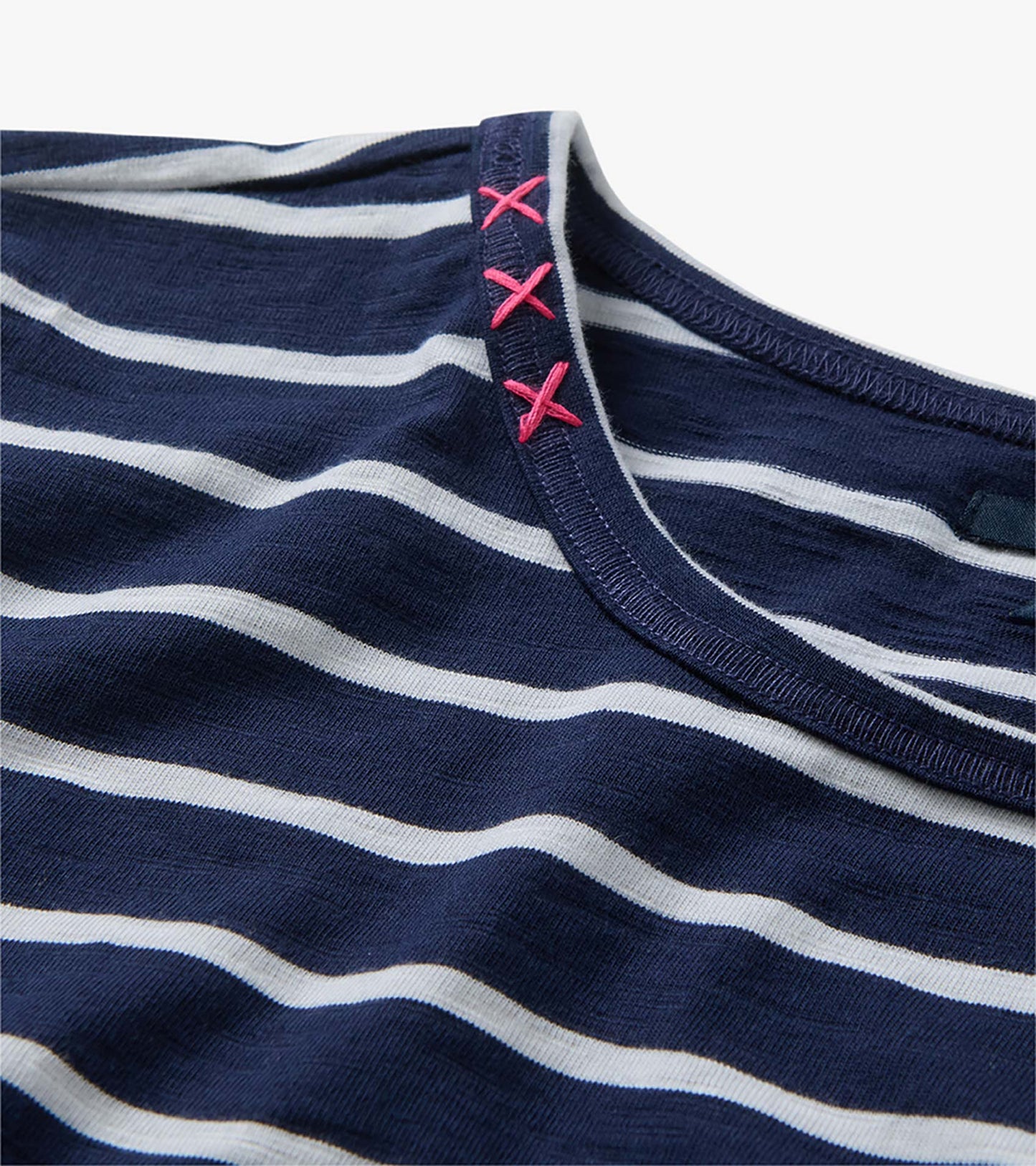 Midi Tee Shirt Dress - Navy and White Stripes