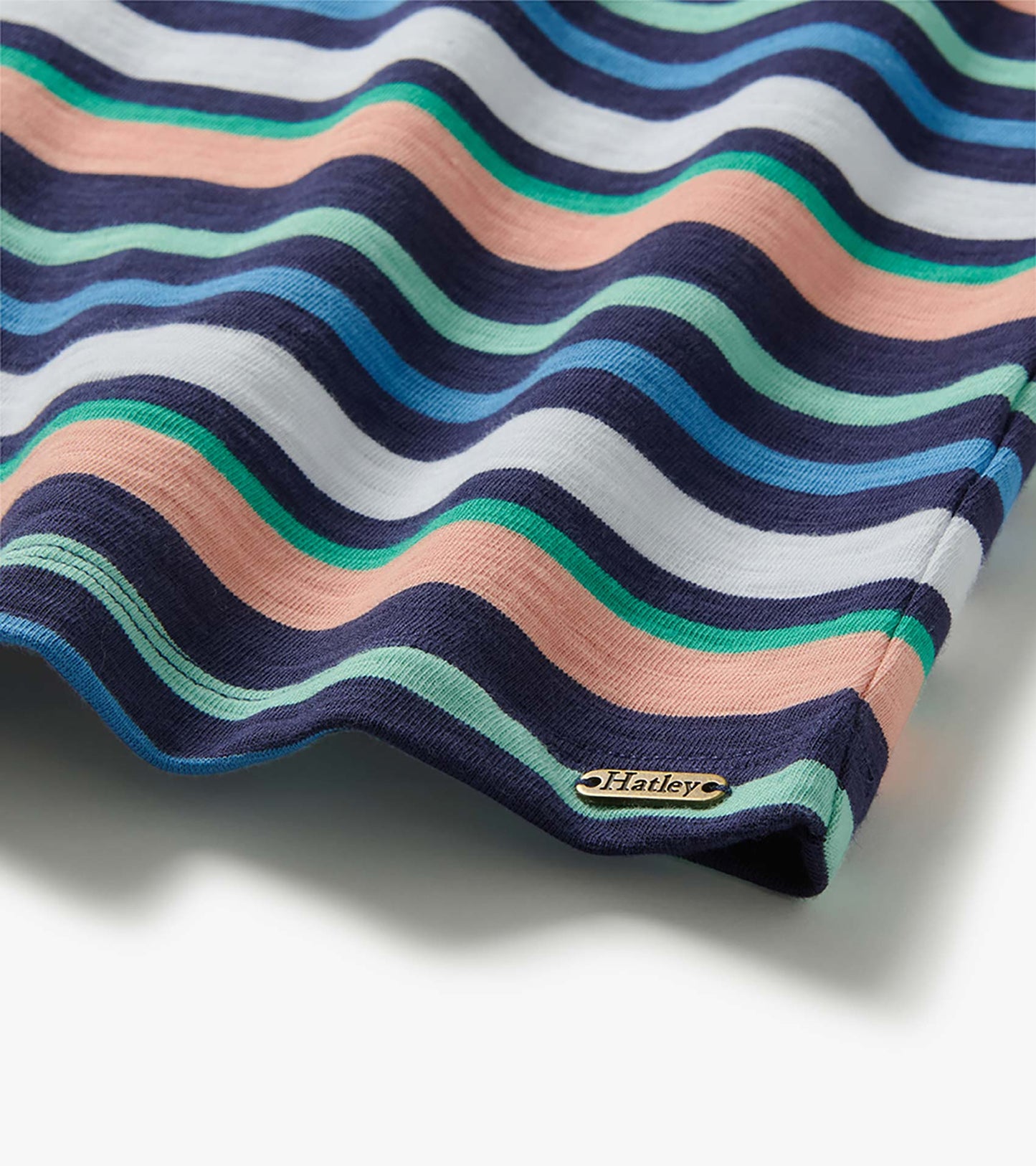Robe t-shirt avec poche – Rayures bord de mer