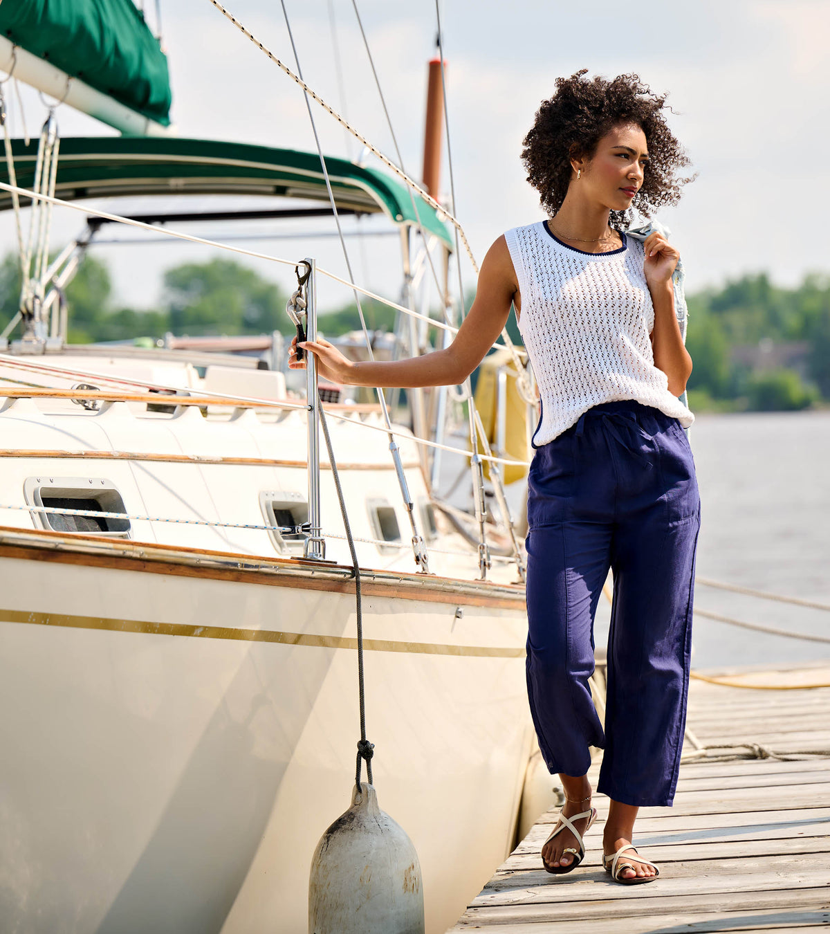 Débardeur en tricot Cruz – Blanc