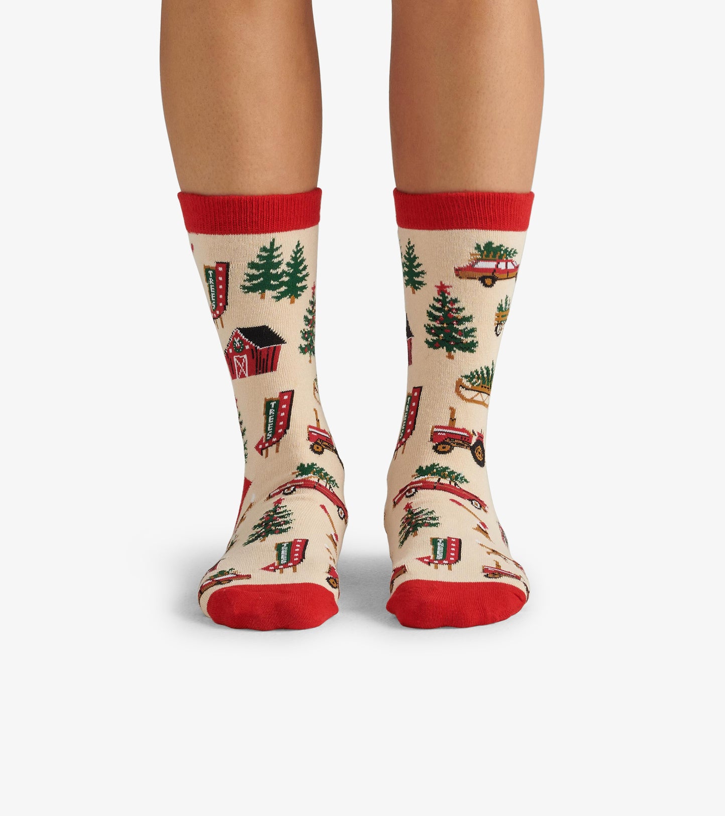 Women's Christmas Tree Farm Crew Socks