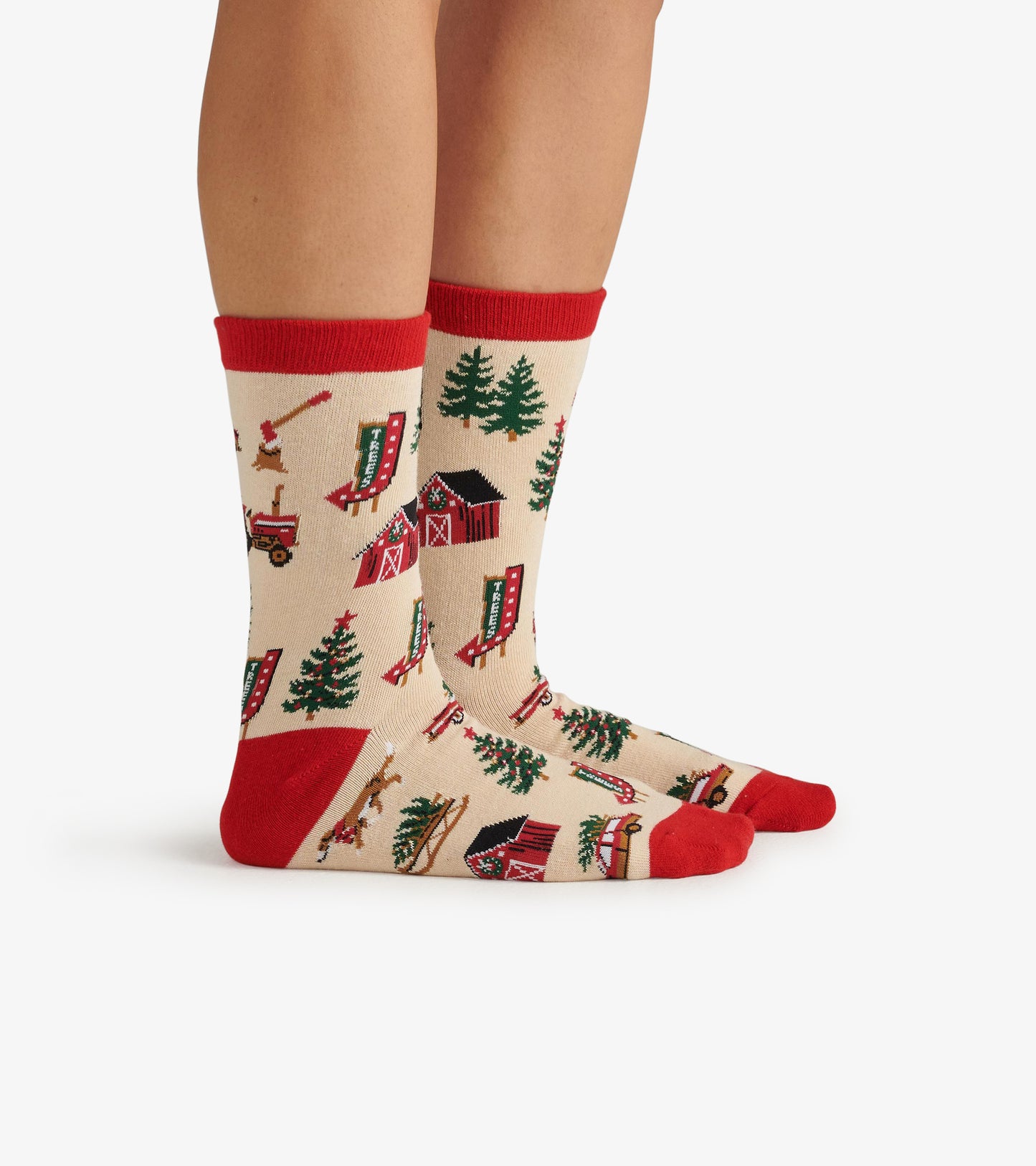 Women's Christmas Tree Farm Crew Socks