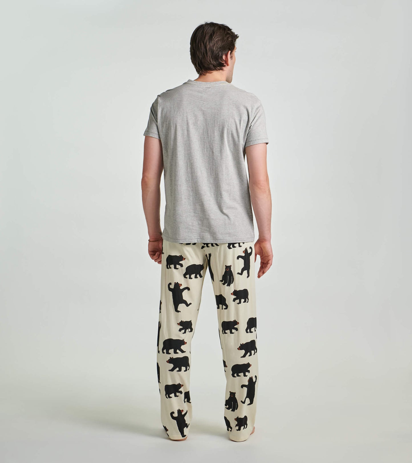 T-shirt pour homme – Ours sur fond gris