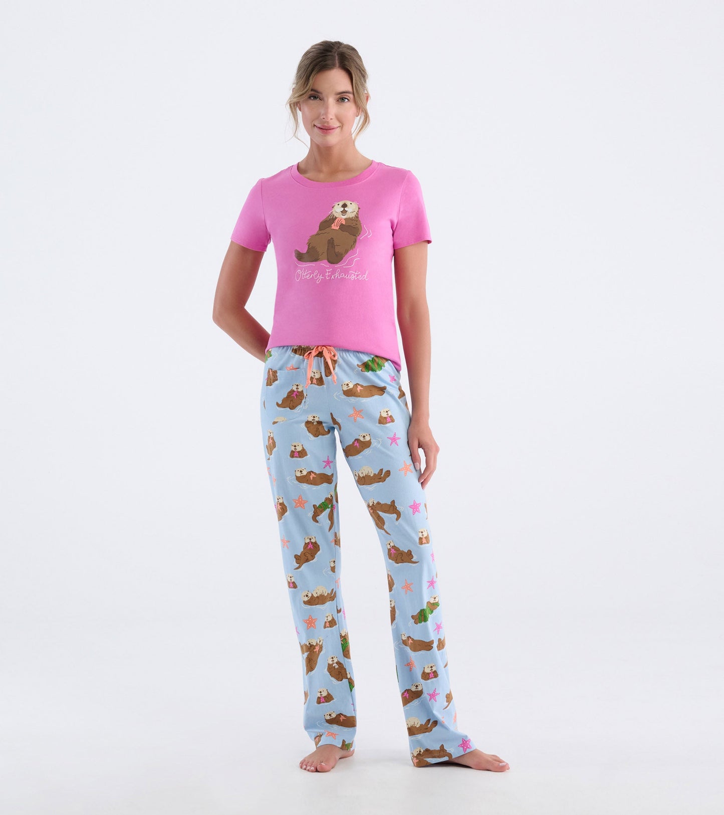 Women's Happy Otters Pajama T-Shirt