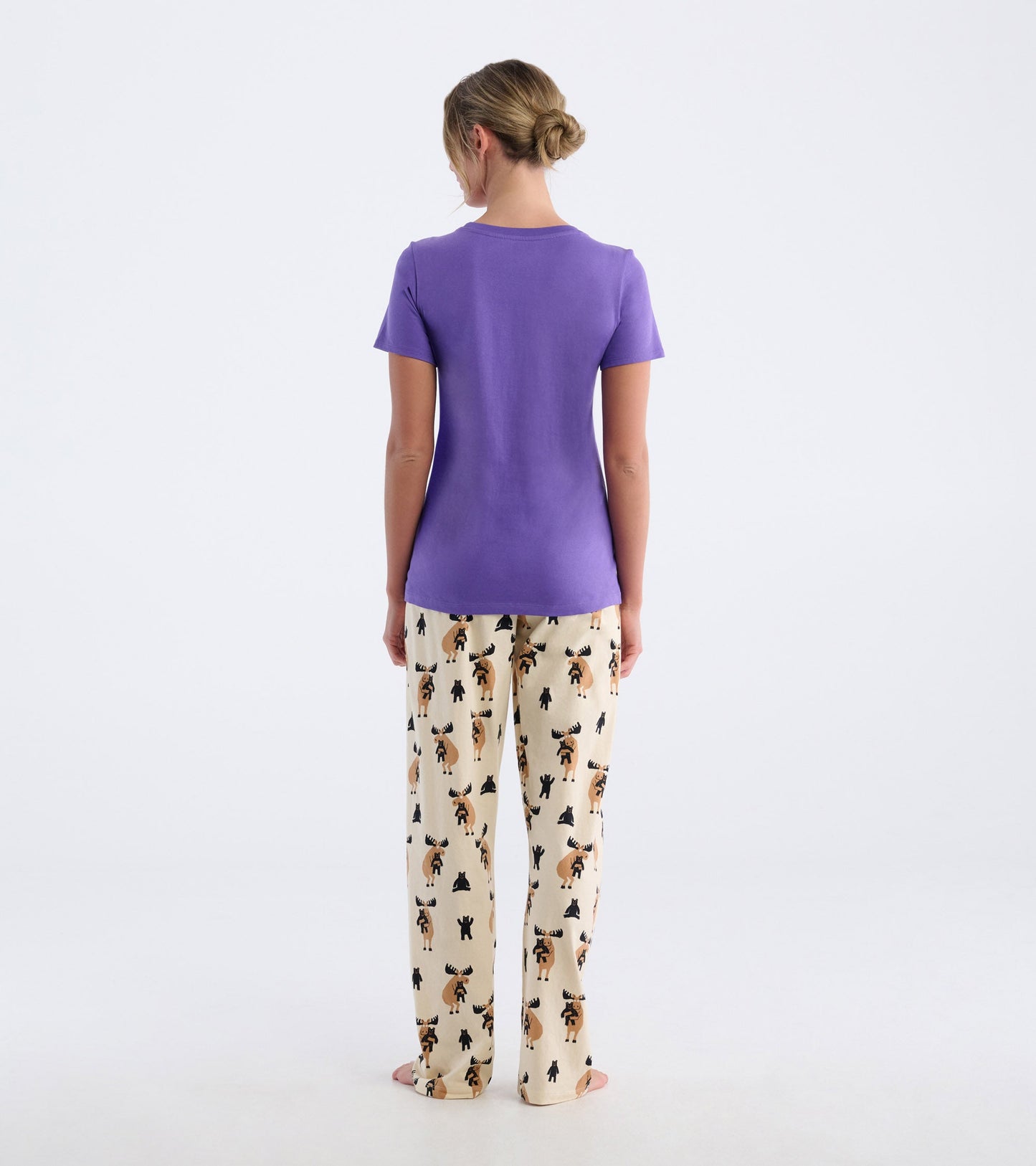 Women's Moose Bear Hug Pajama T-Shirt