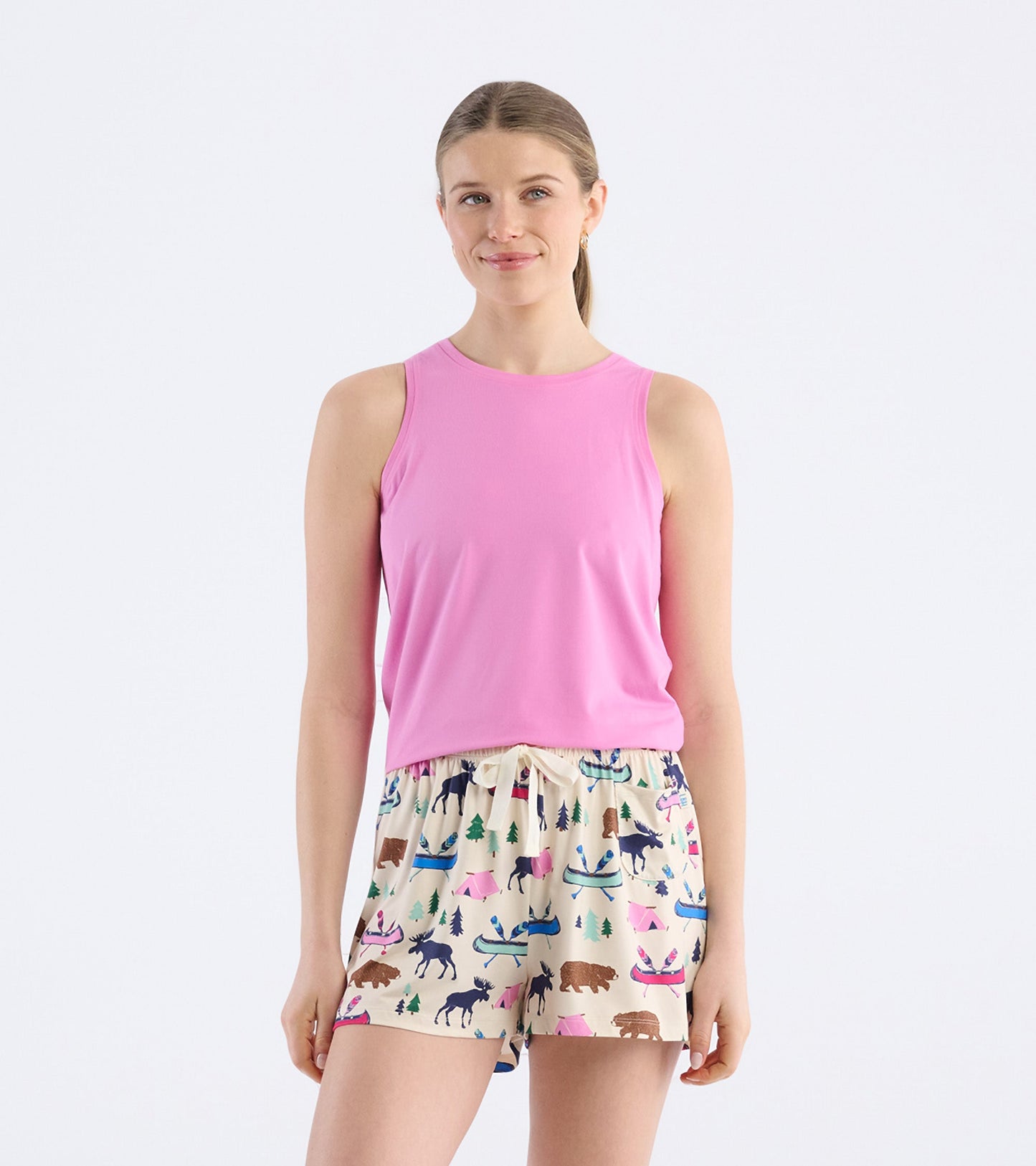 Women's Pink Pajama Tank
