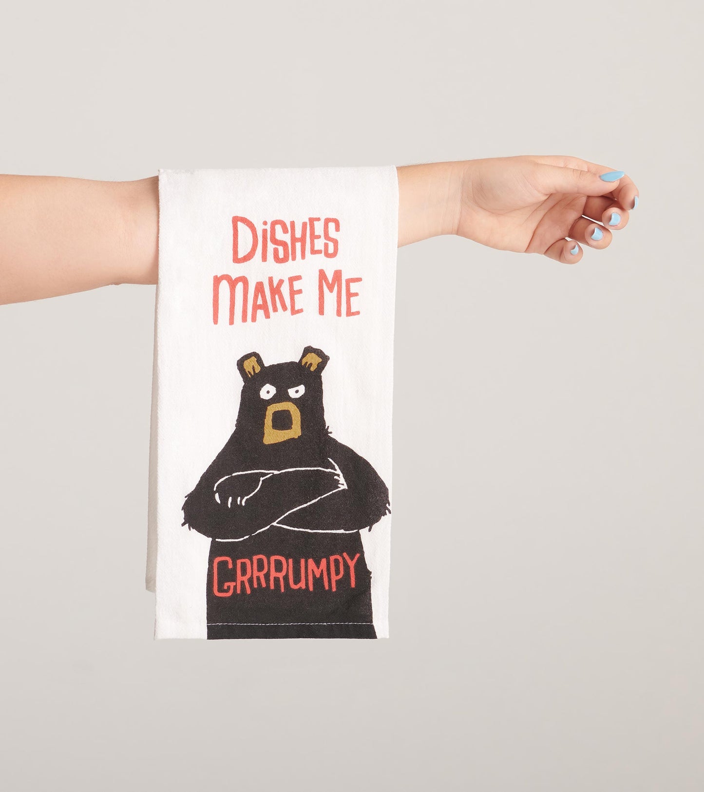 Dishes Make Me Grumpy Tea Towel