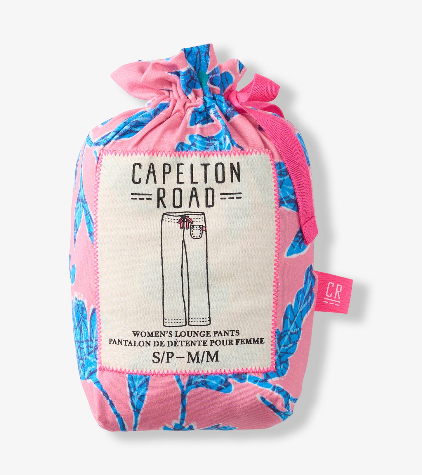 Women's Pink Batik Flowers Polyknit Pajama Pants