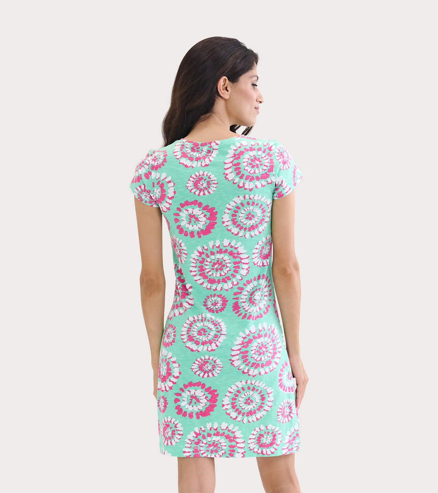 Robe t-shirt à encolure ronde – Mandalas