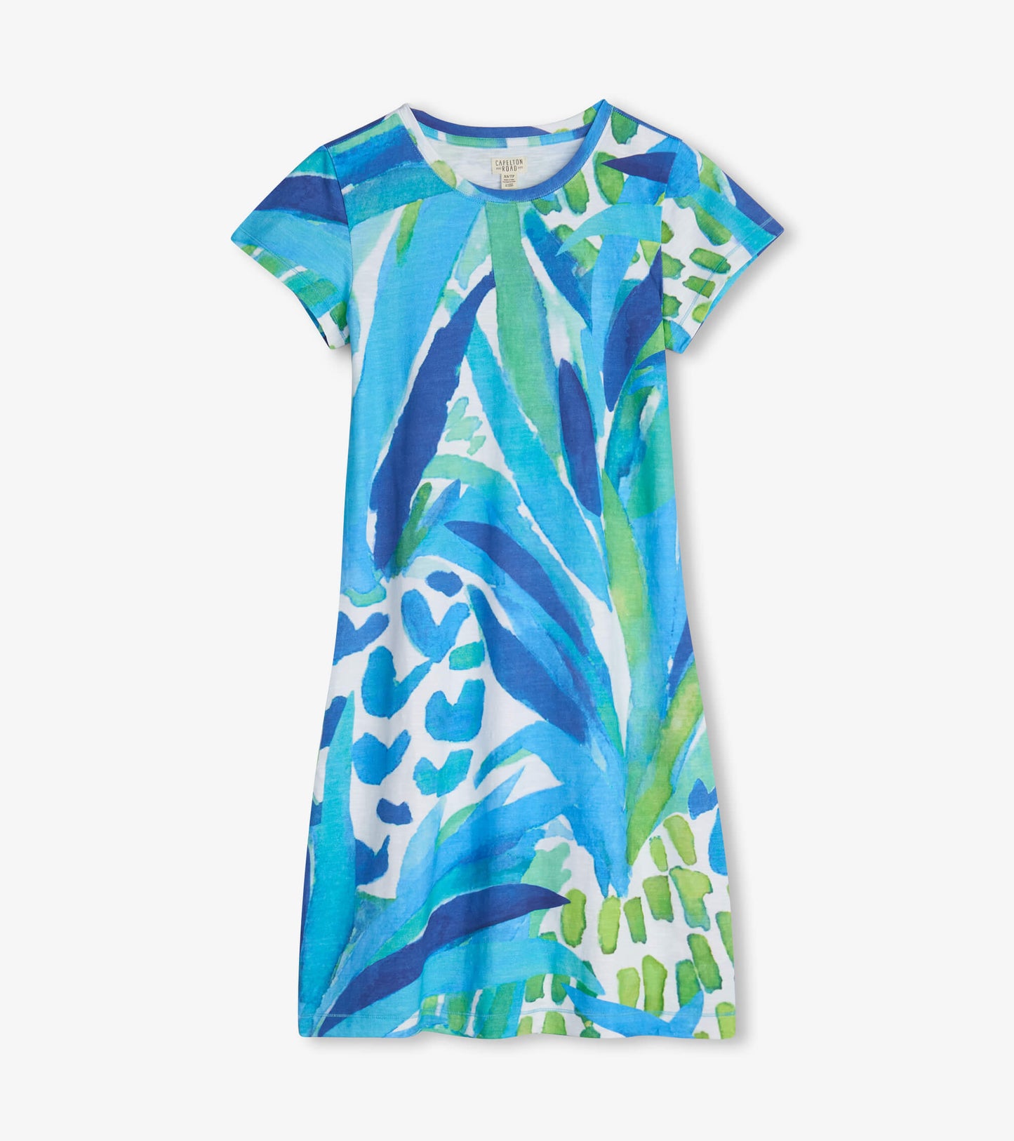 Robe t-shirt à encolure ronde – Ananas peints