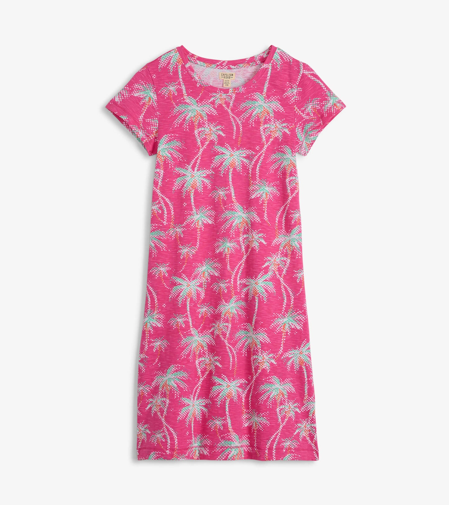 Robe t-shirt à encolure ronde – Palmiers