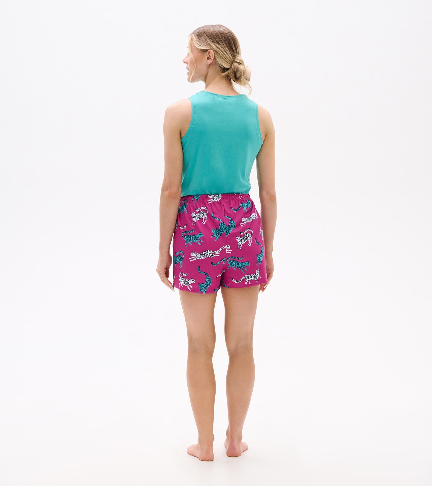Women's Cheetah Polyknit Pajama Shorts
