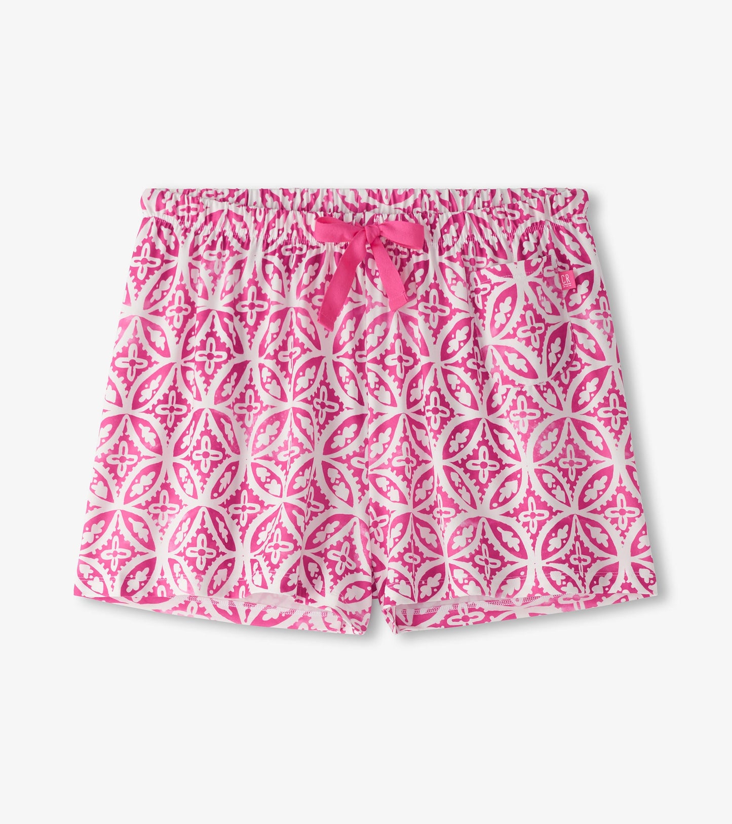 Women's Pink Lotus Polyknit Pajama Shorts