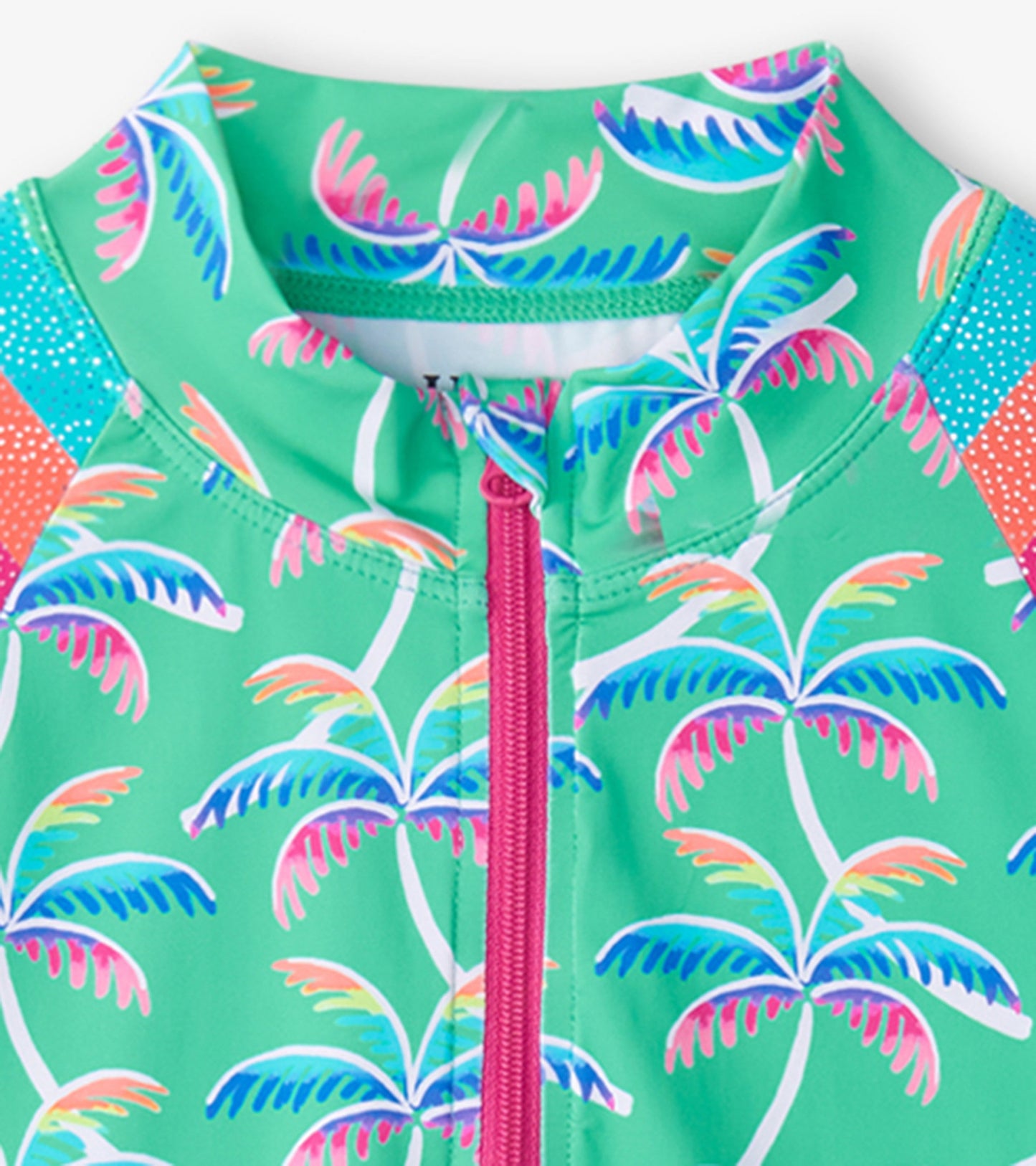 Maillot protecteur deux pièces – Palmiers arc-en-ciel