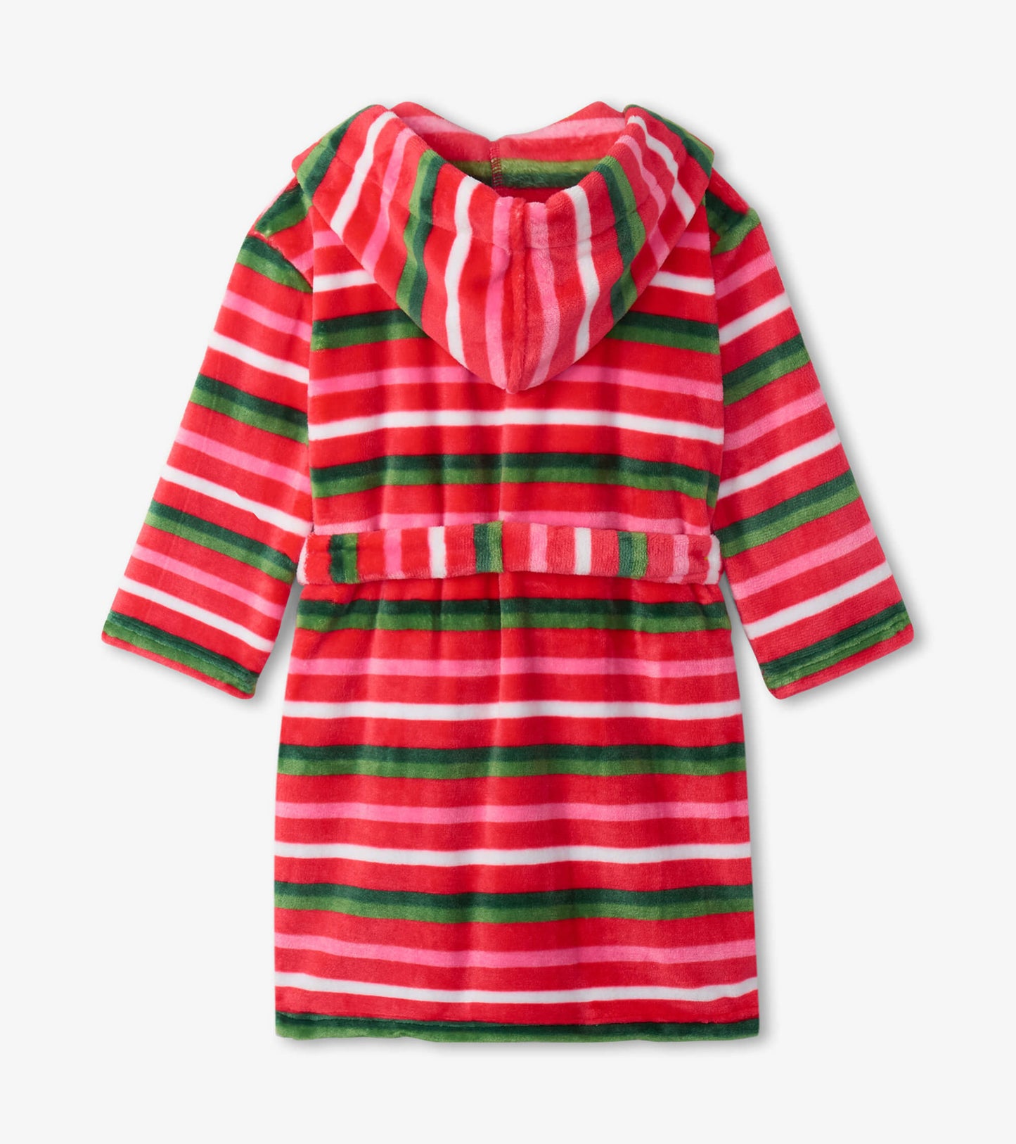 Peignoir en molleton pour enfant – Rayures canne de bonbon
