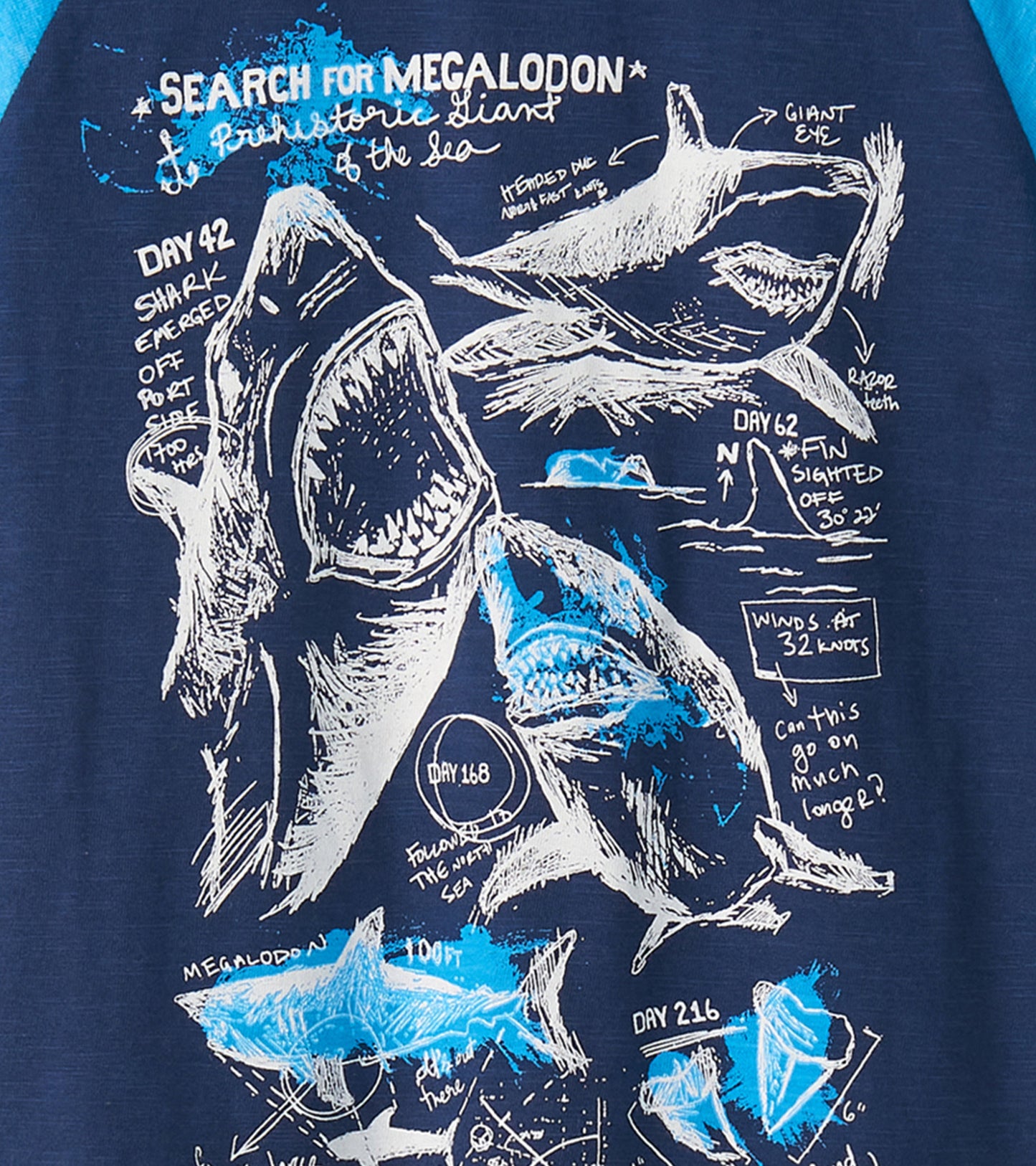 T-shirt à manches raglan – Requins