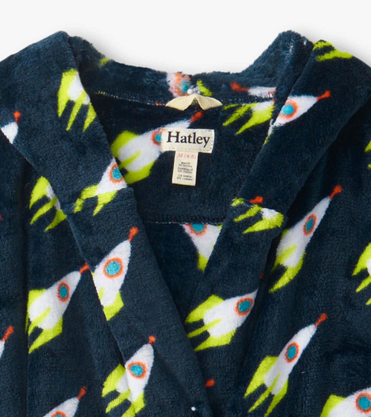 Peignoir en molleton pour enfant – Voyage en fusée