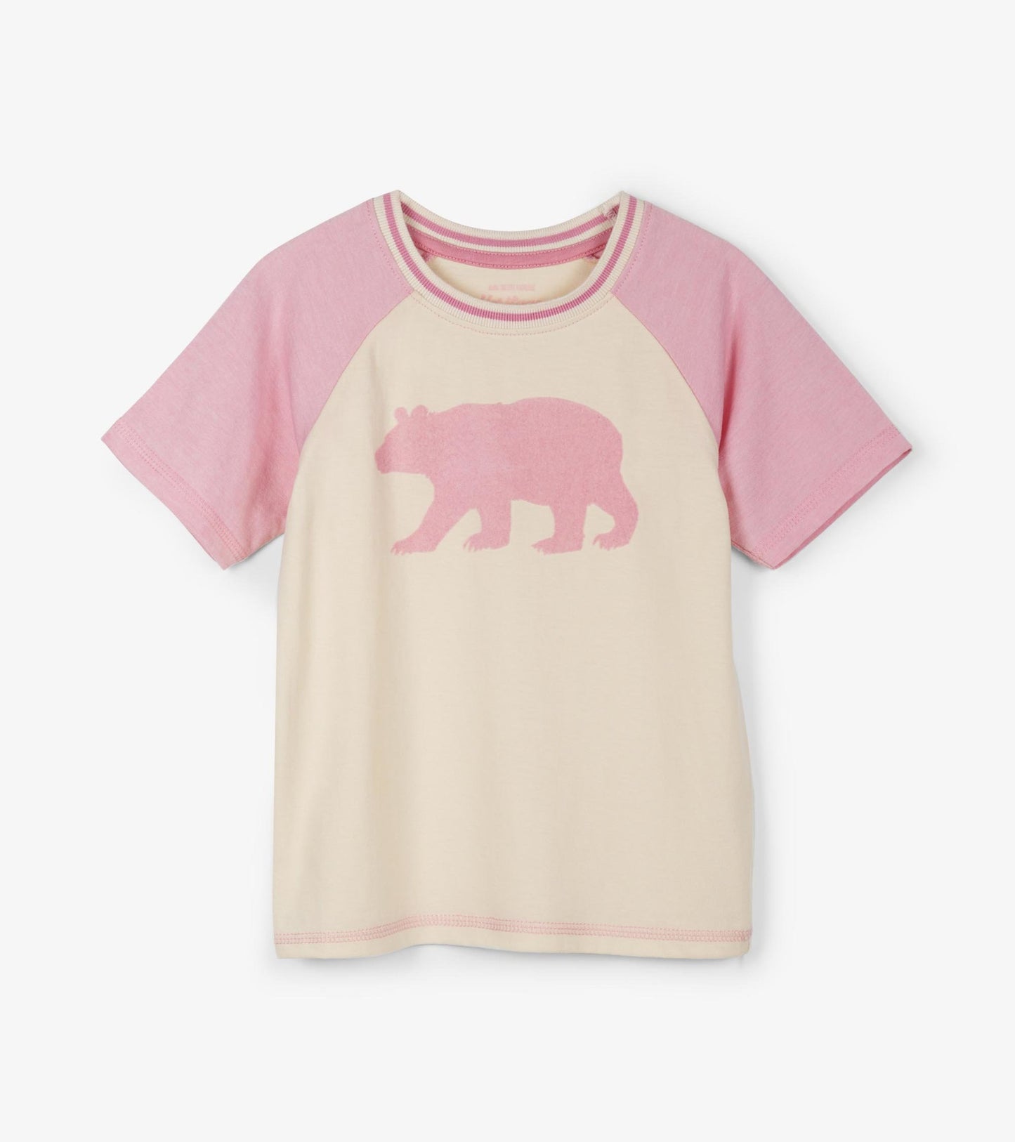 T-shirt à manches raglan pour enfant collection Heritage – Ours roses