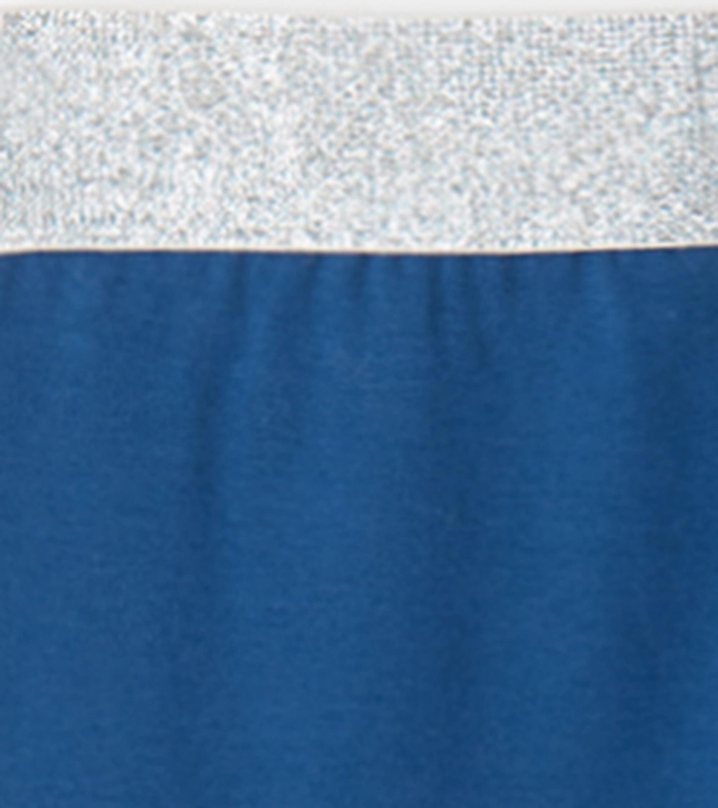 Blue leggings featuring a colorful heart pattern and a sparkly waistband, suitable for active wear.