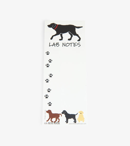 Magnetic list featuring a black dog silhouette and paw prints, with colorful dog illustrations at the bottom.