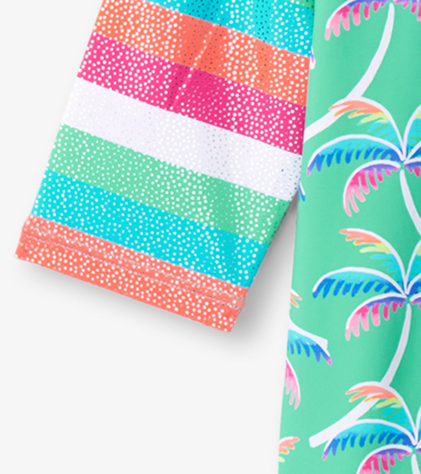 Maillot protecteur deux pièces – Palmiers arc-en-ciel